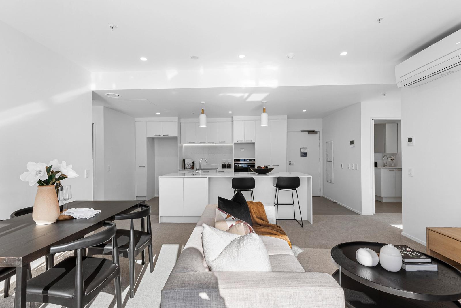 Kitchen, dining & living