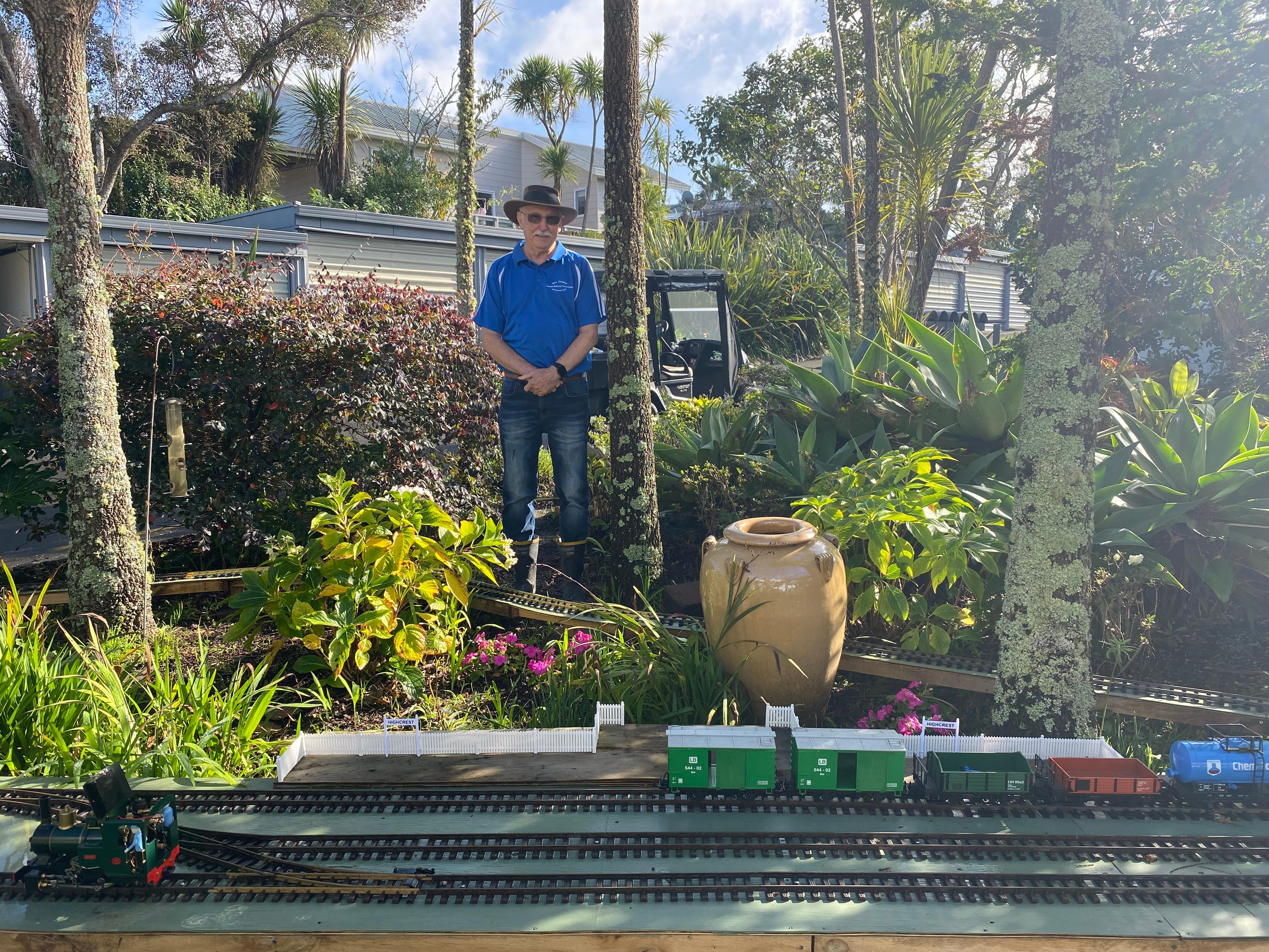 Hugh Keal and his steam train railway