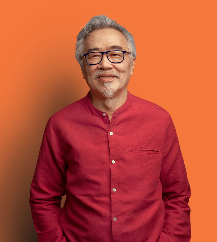 Residents smiling on green