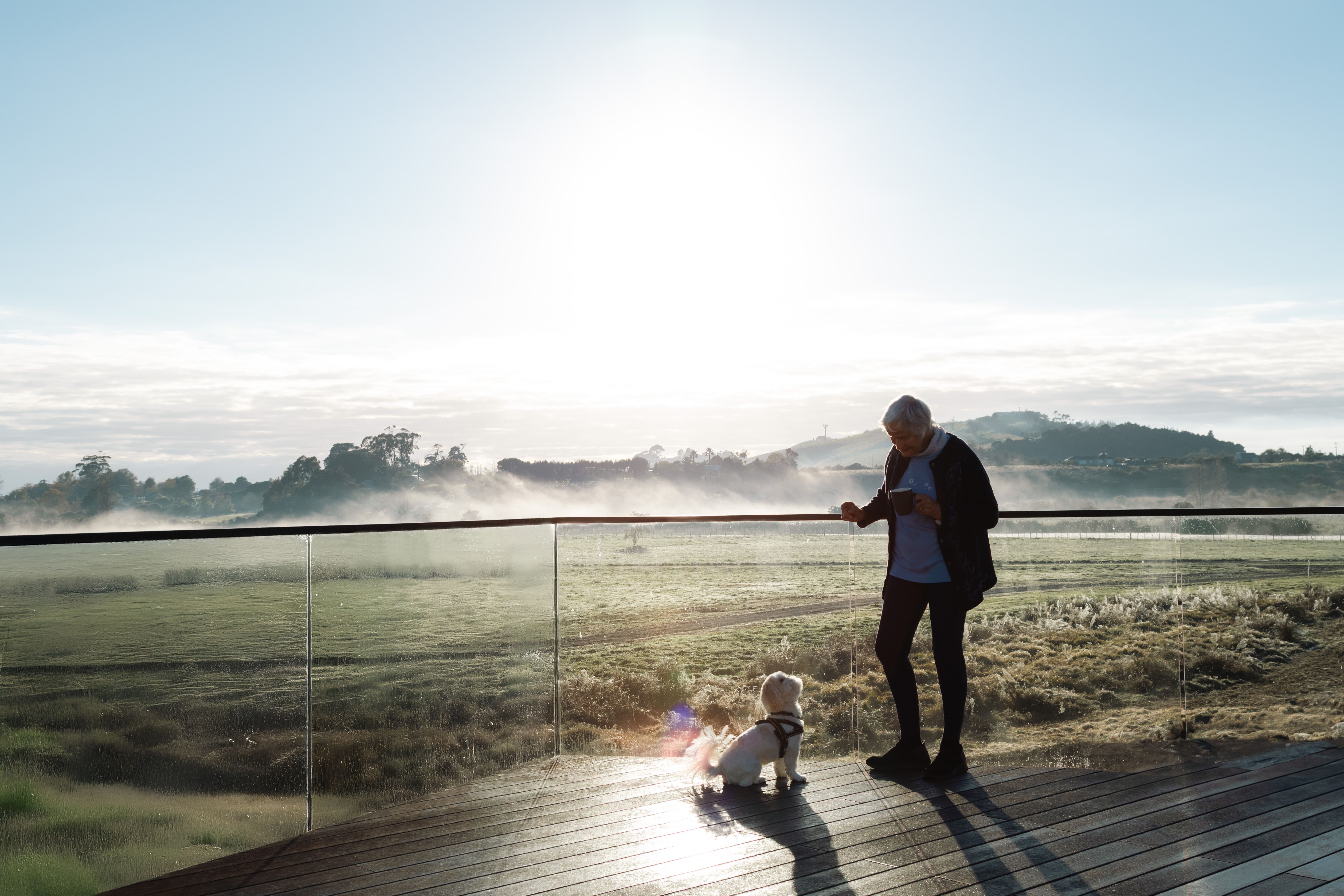 Lynn and Arlo - resident of Otau Ridge 
