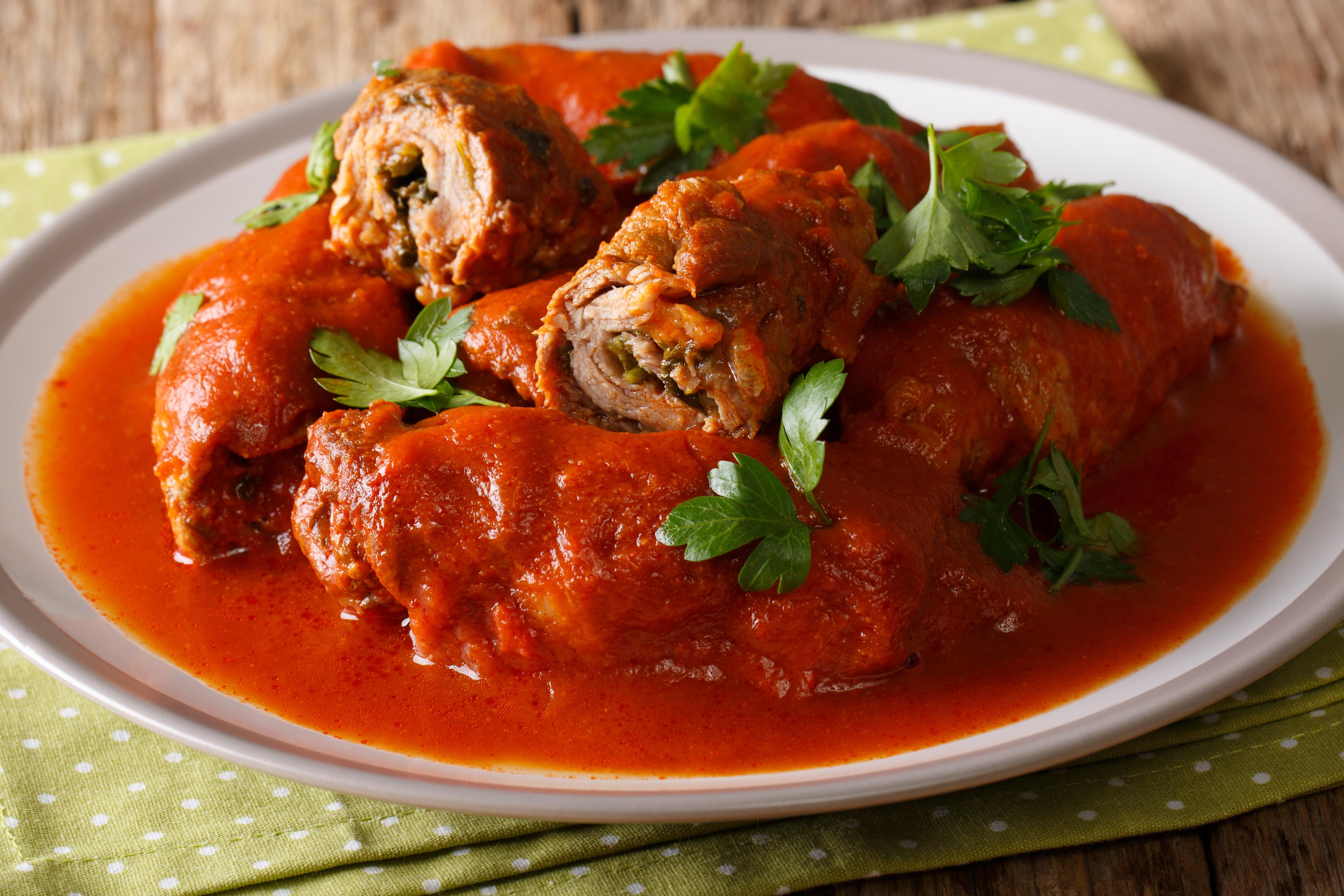 Beef braciole