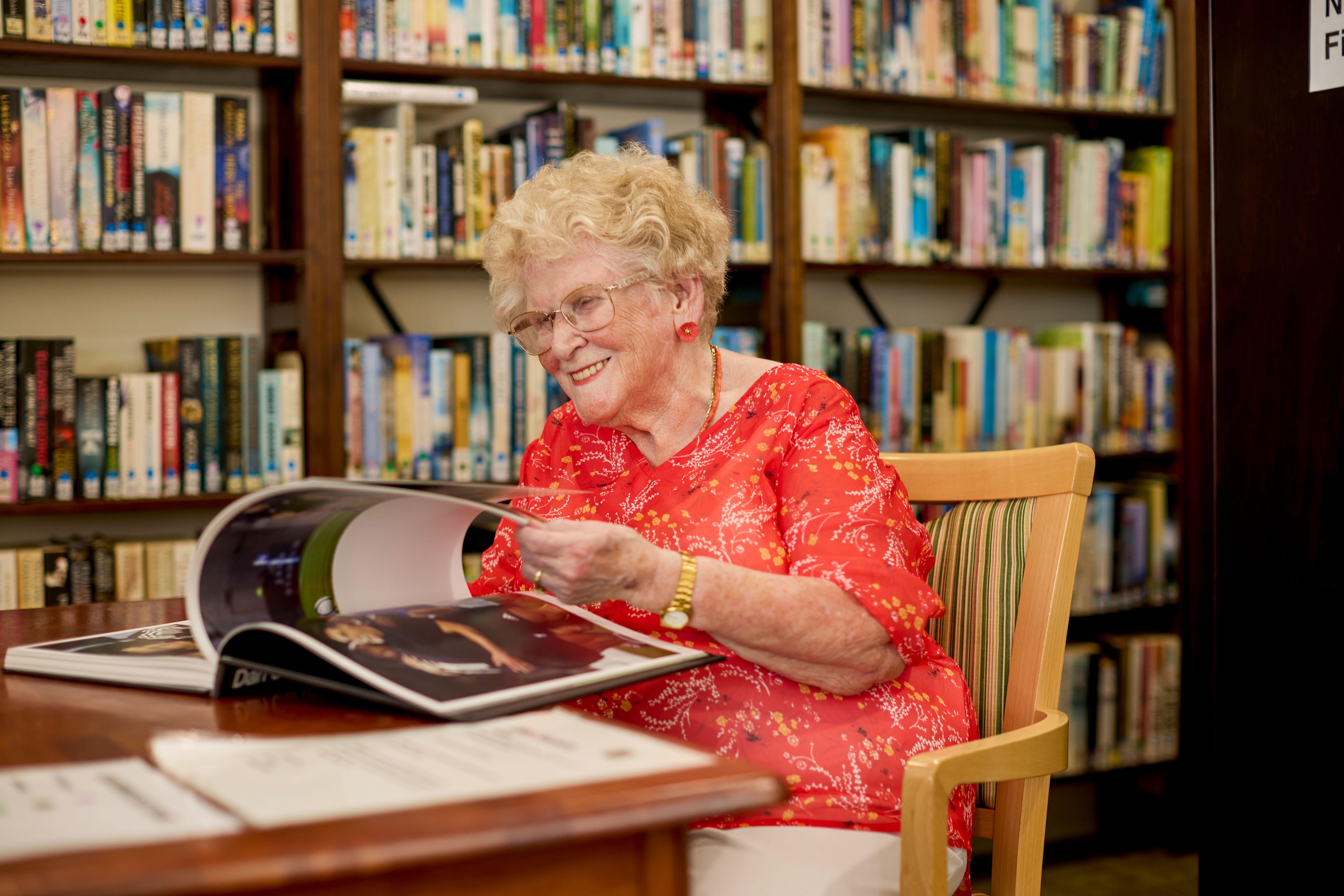 Resident doing puzzle