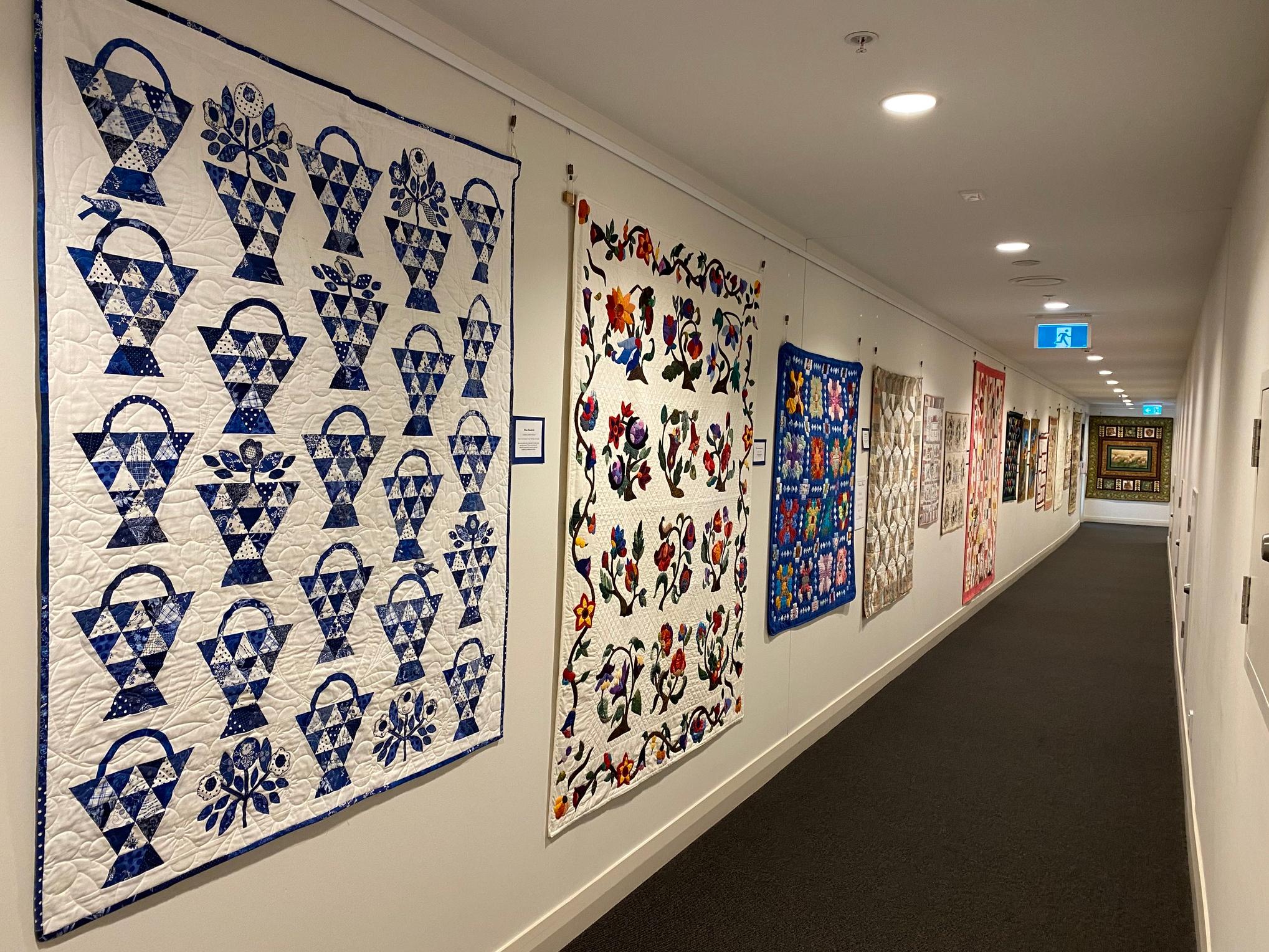 The Greenwich Gardens art wall - quilt exhibition