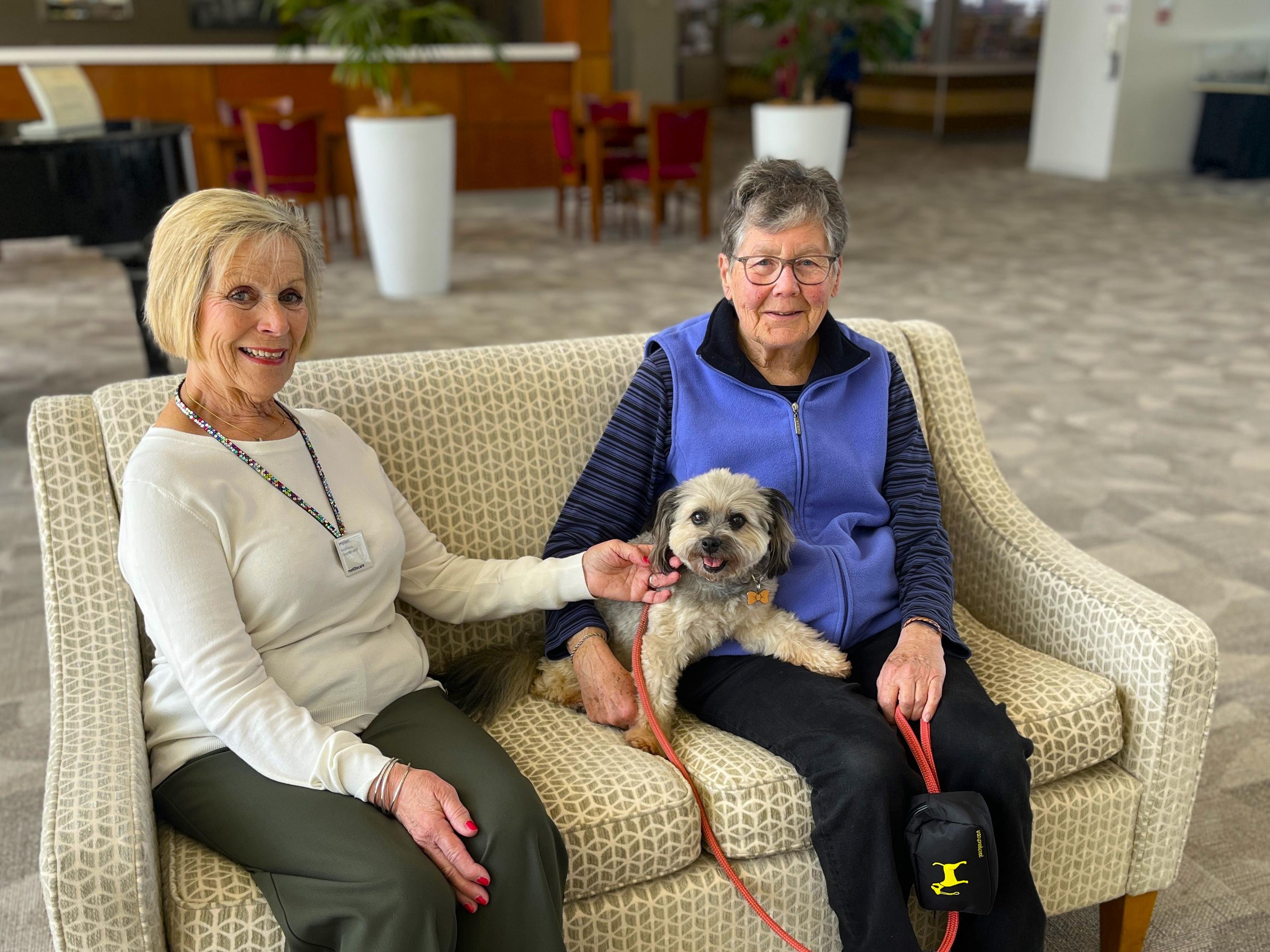 Helen with resident Ann Connor