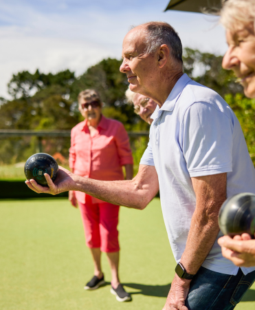 Residents playing bowls