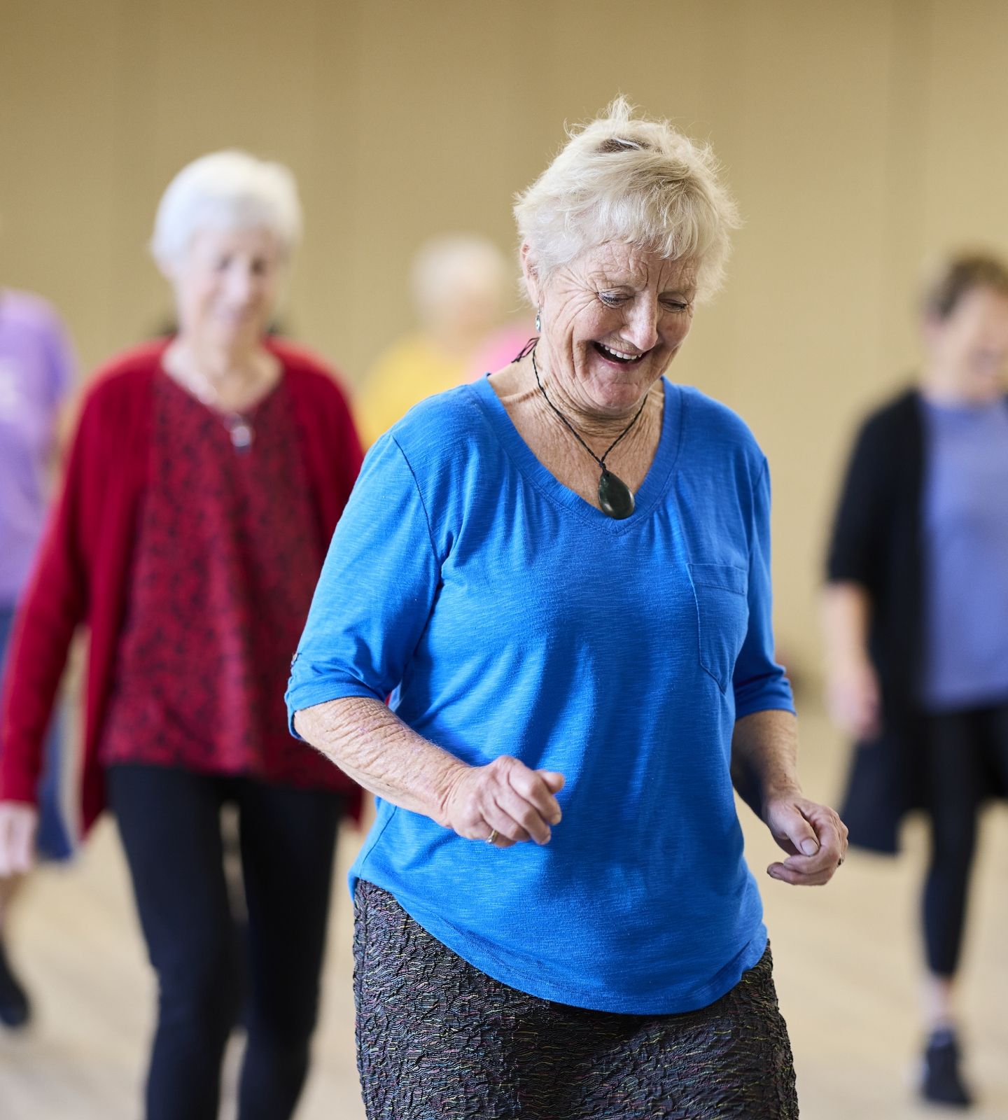 Residents in dance class