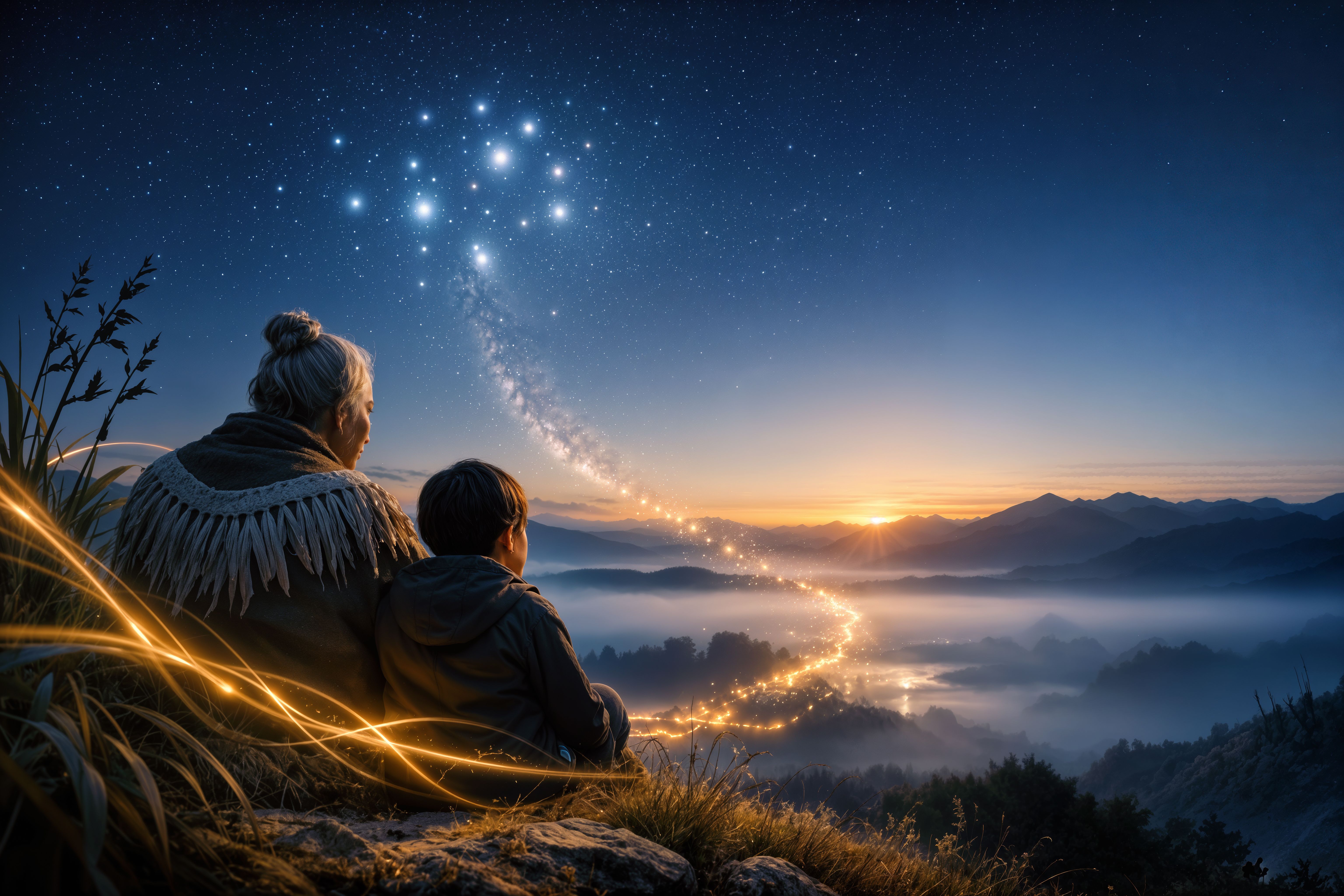 Celebrating Matariki with grandkids and stars