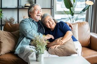 Elderly coupple in retirement village