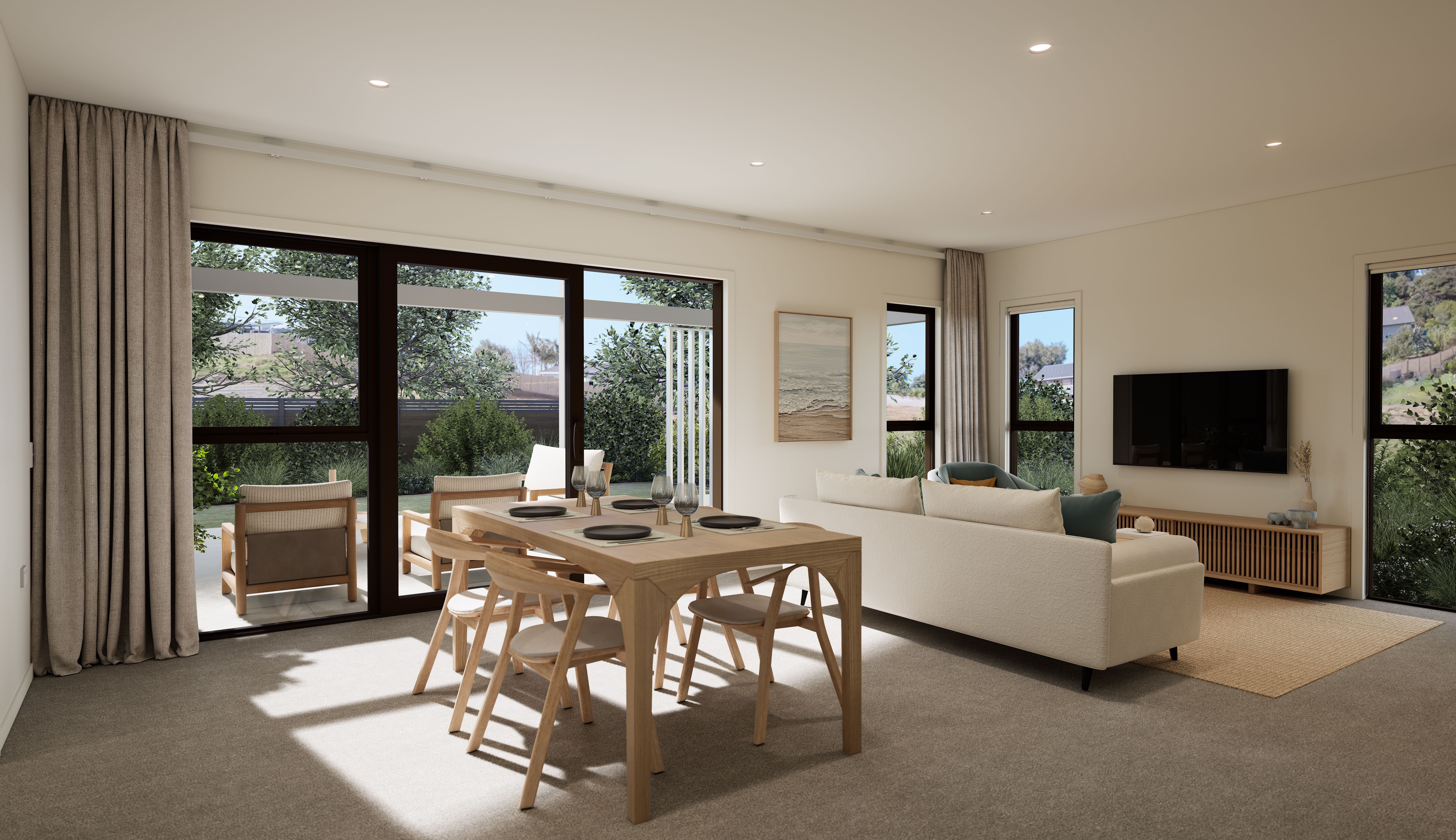 Three-Bedroom Villa Living