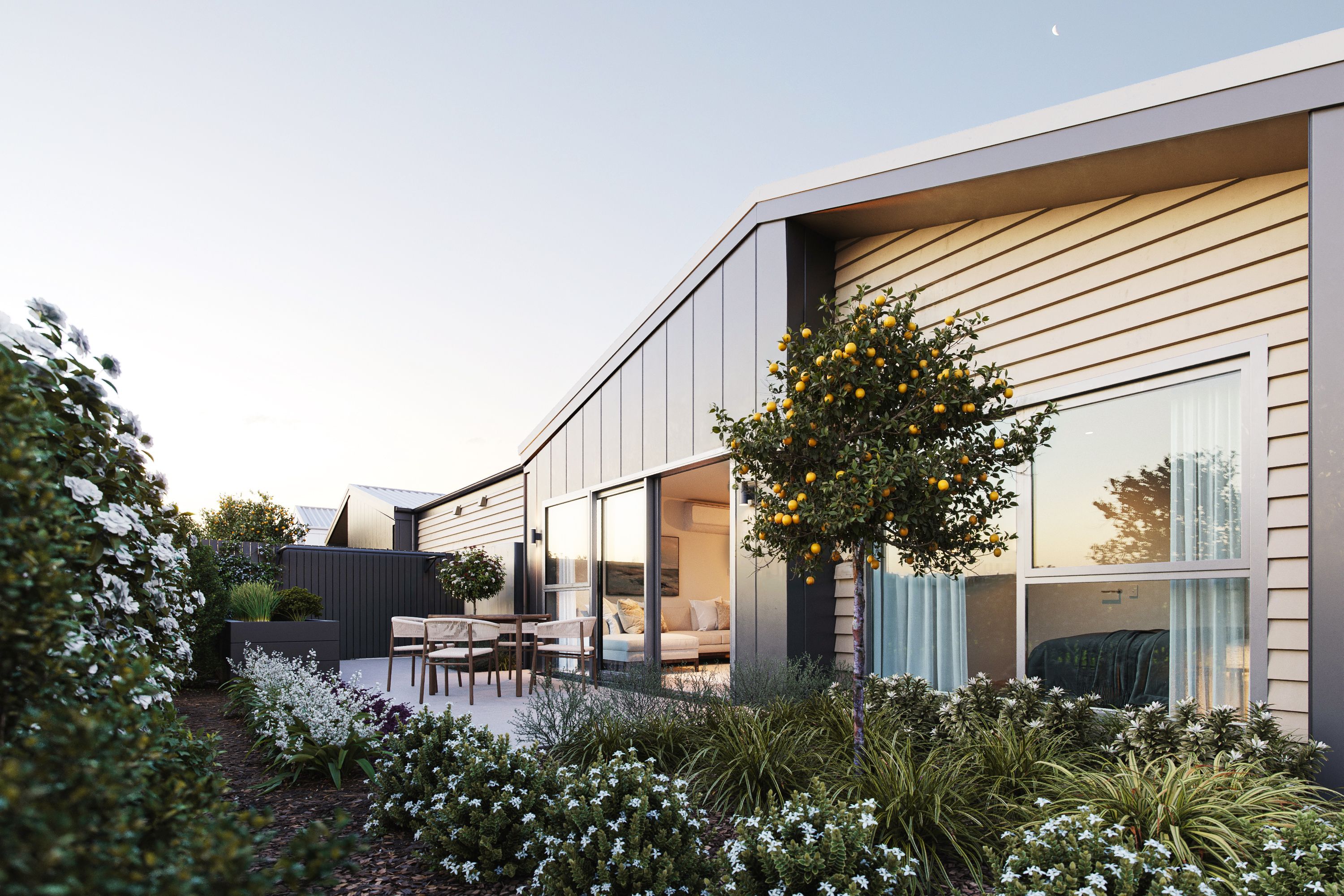 Exterior of Rototuna villas