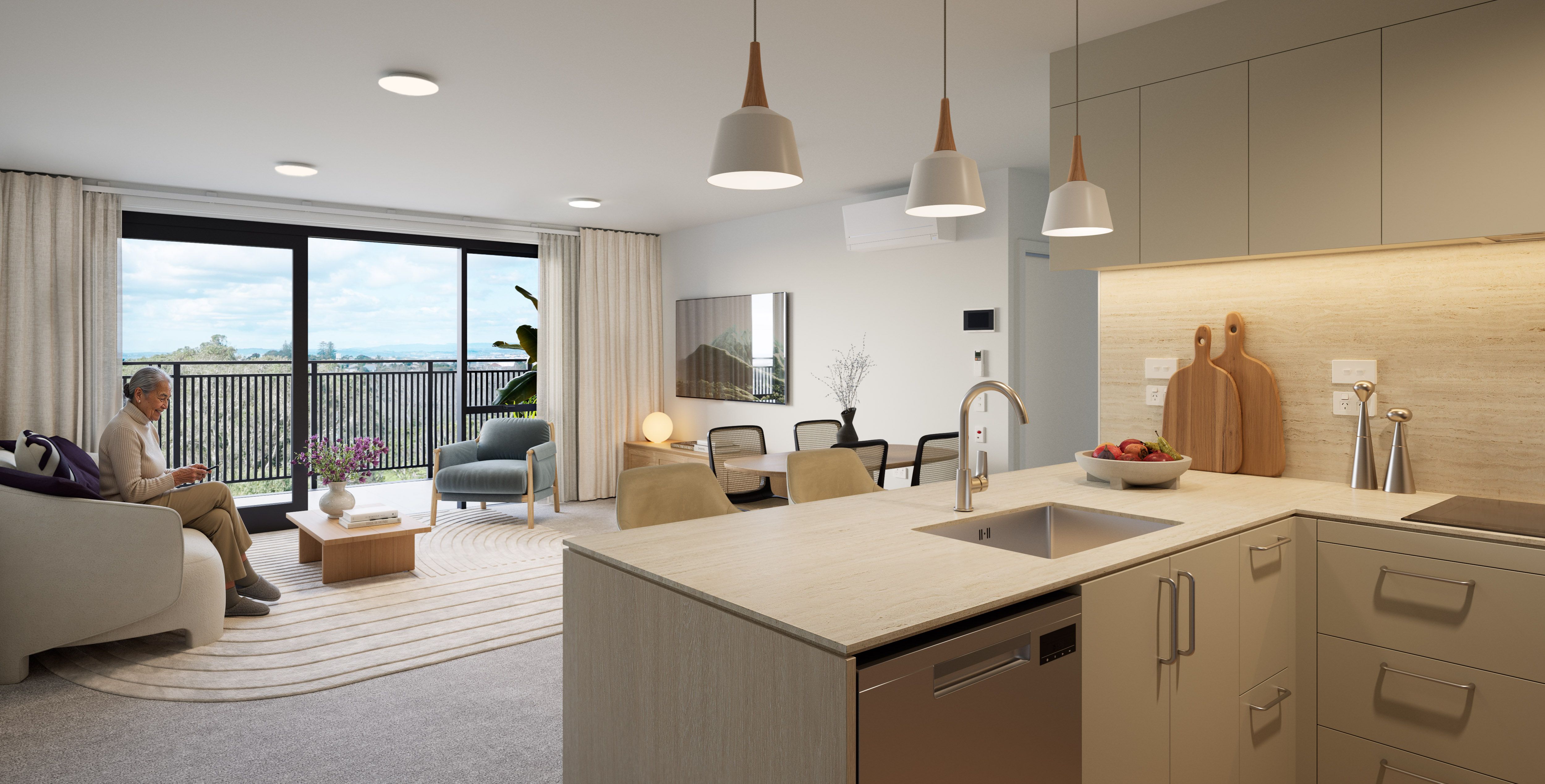 Parkside Village new apartment living room