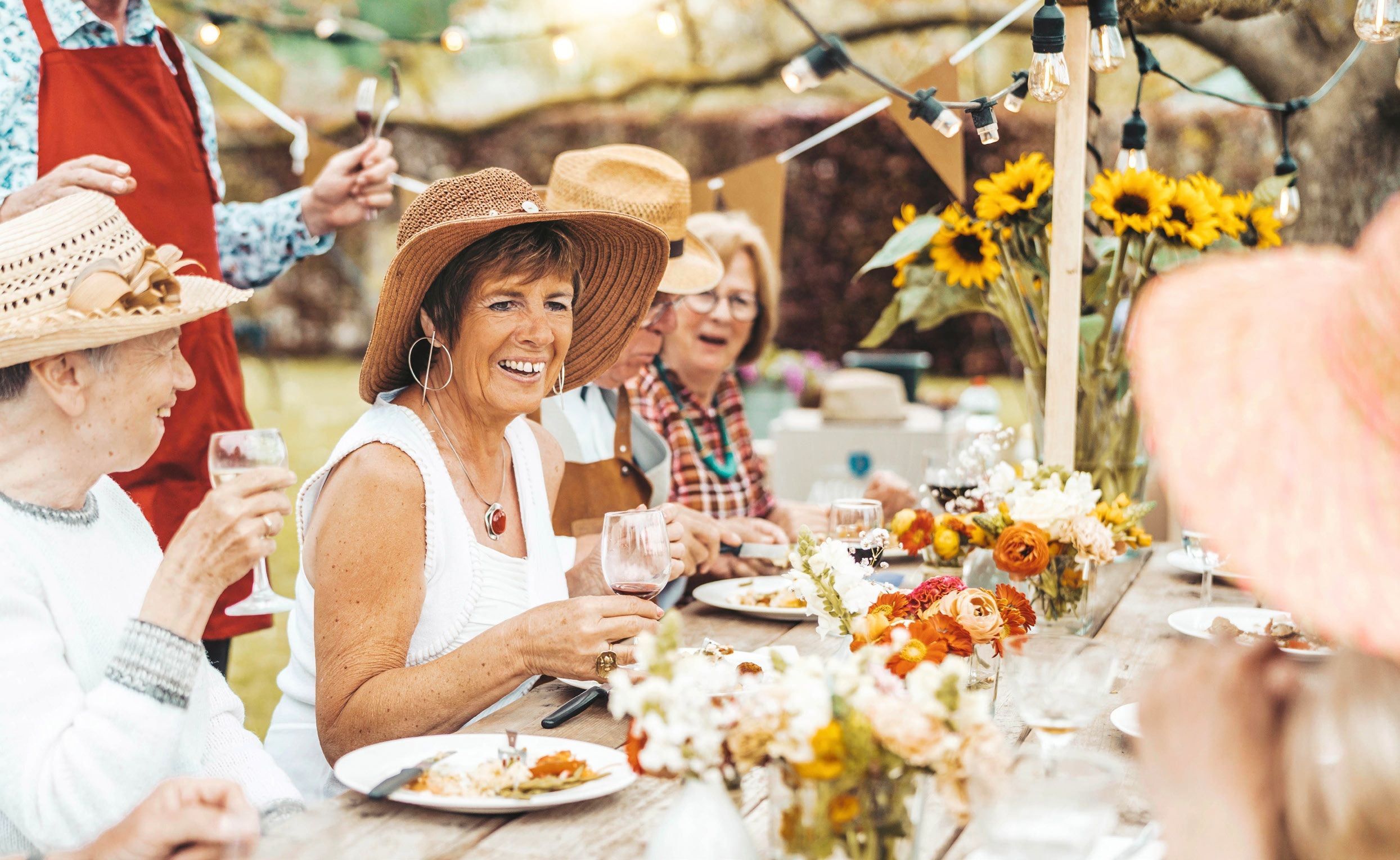 Residents enjoying a picnic
