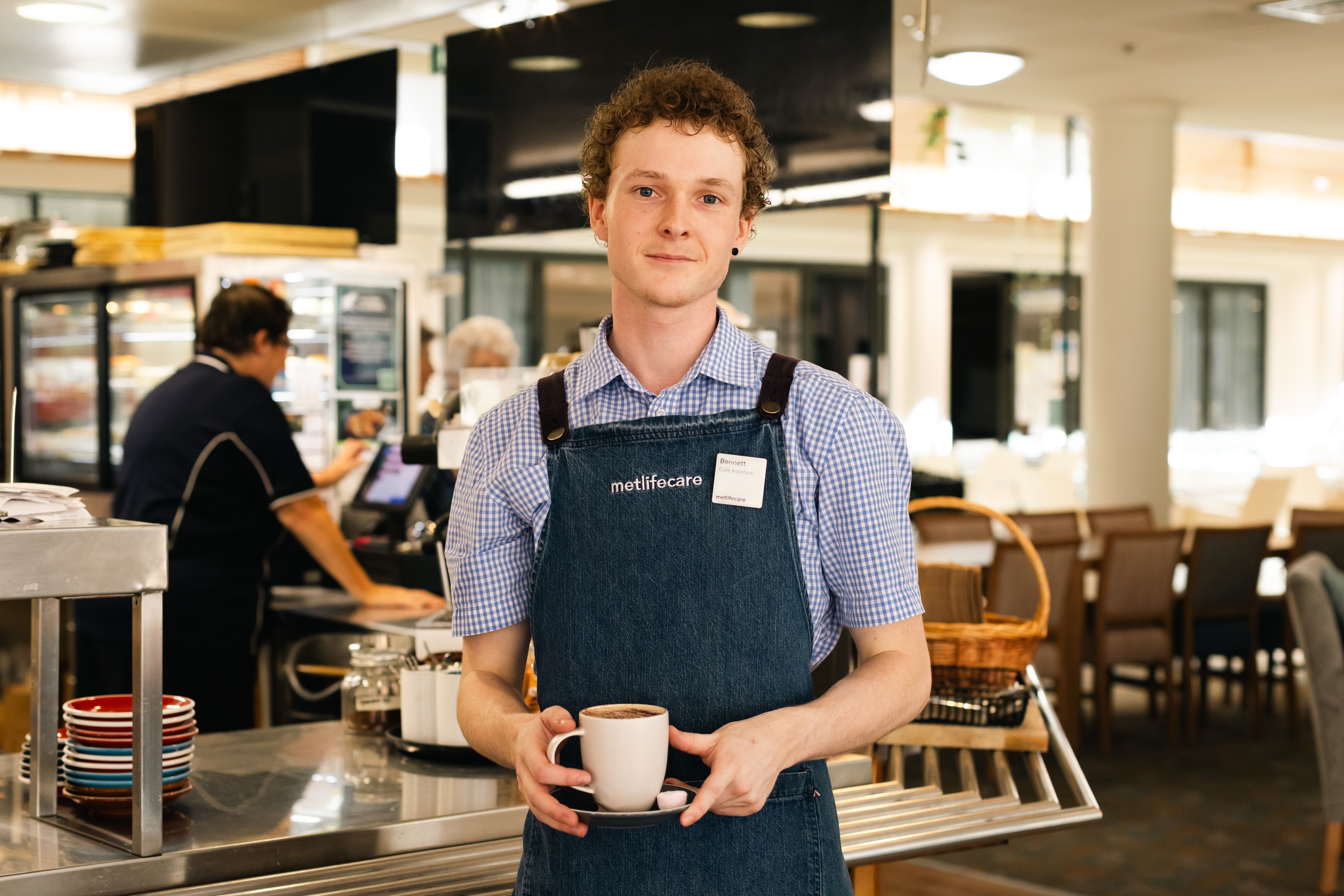 Cafe employee at WTG 