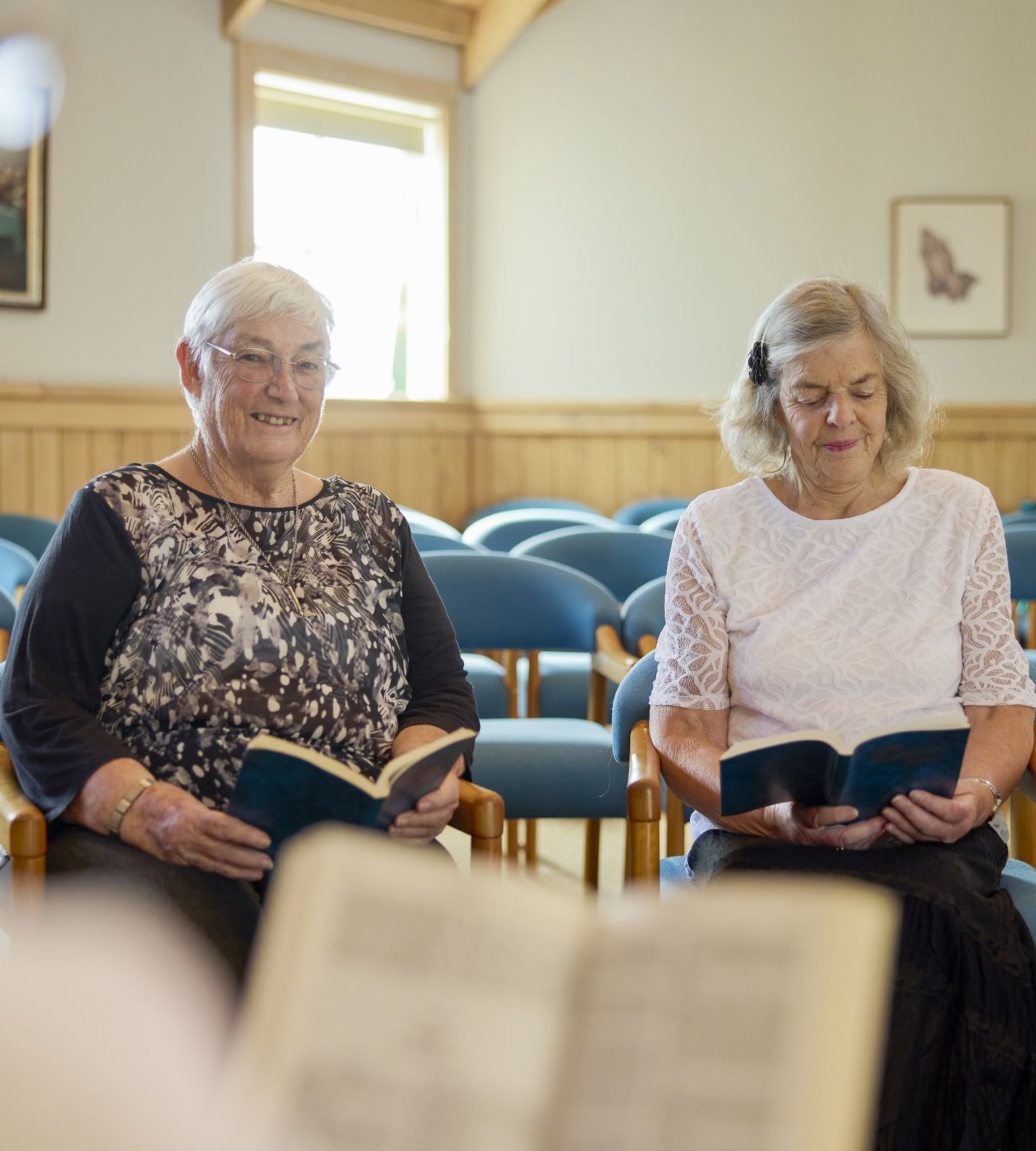 Residents reading books