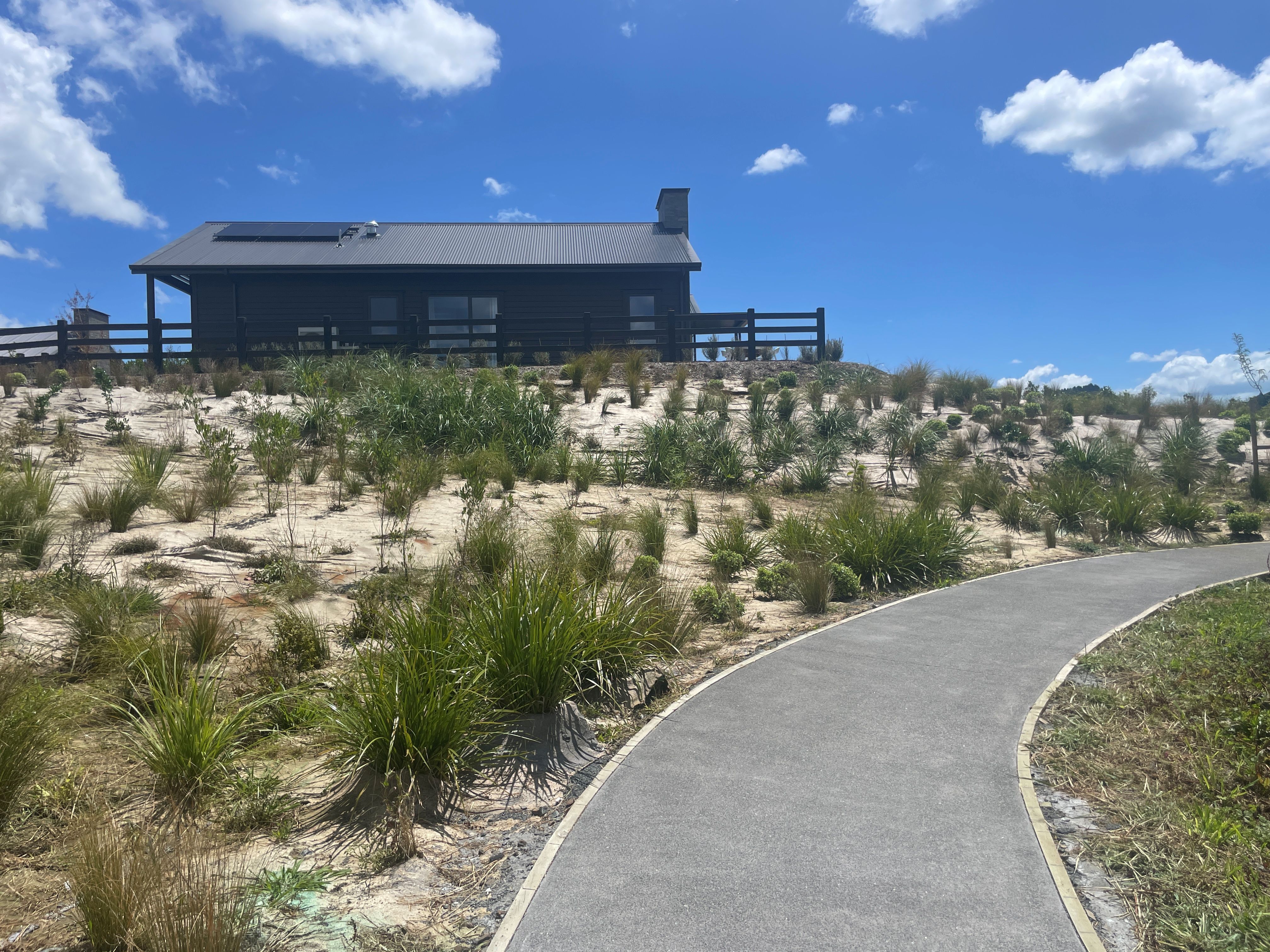 Eco landscape around Ōtau Ridge retirement village in Clevedon
