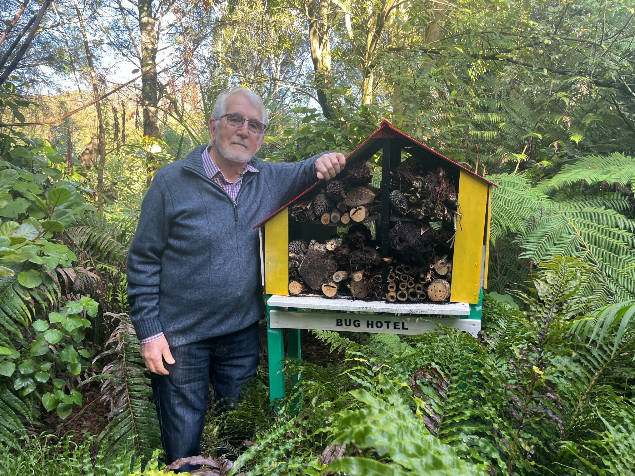Brian Pratt and his bug hotel