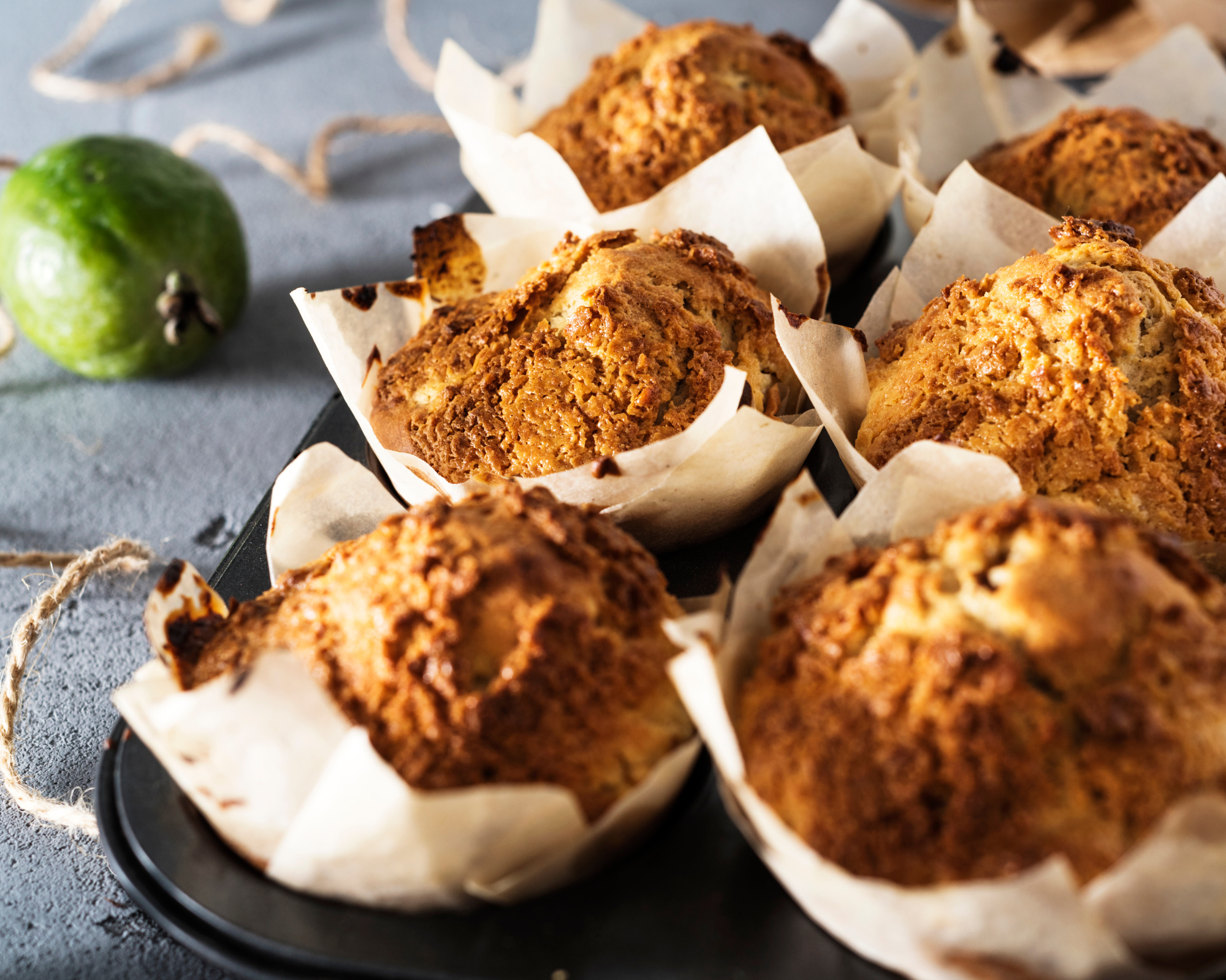 Feijoa skin muffins