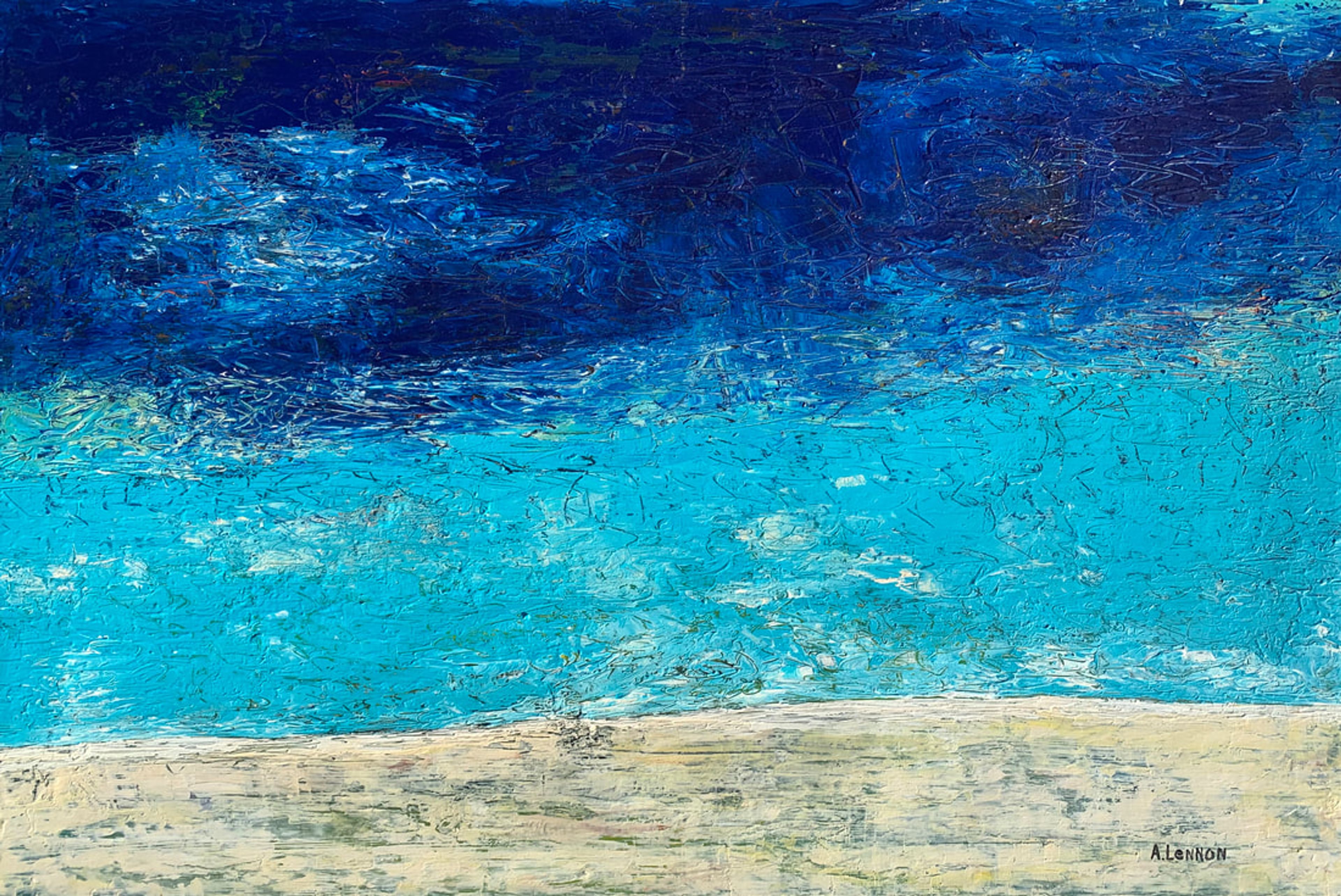 Ft. Laud Ocean, Acrylic on canvas