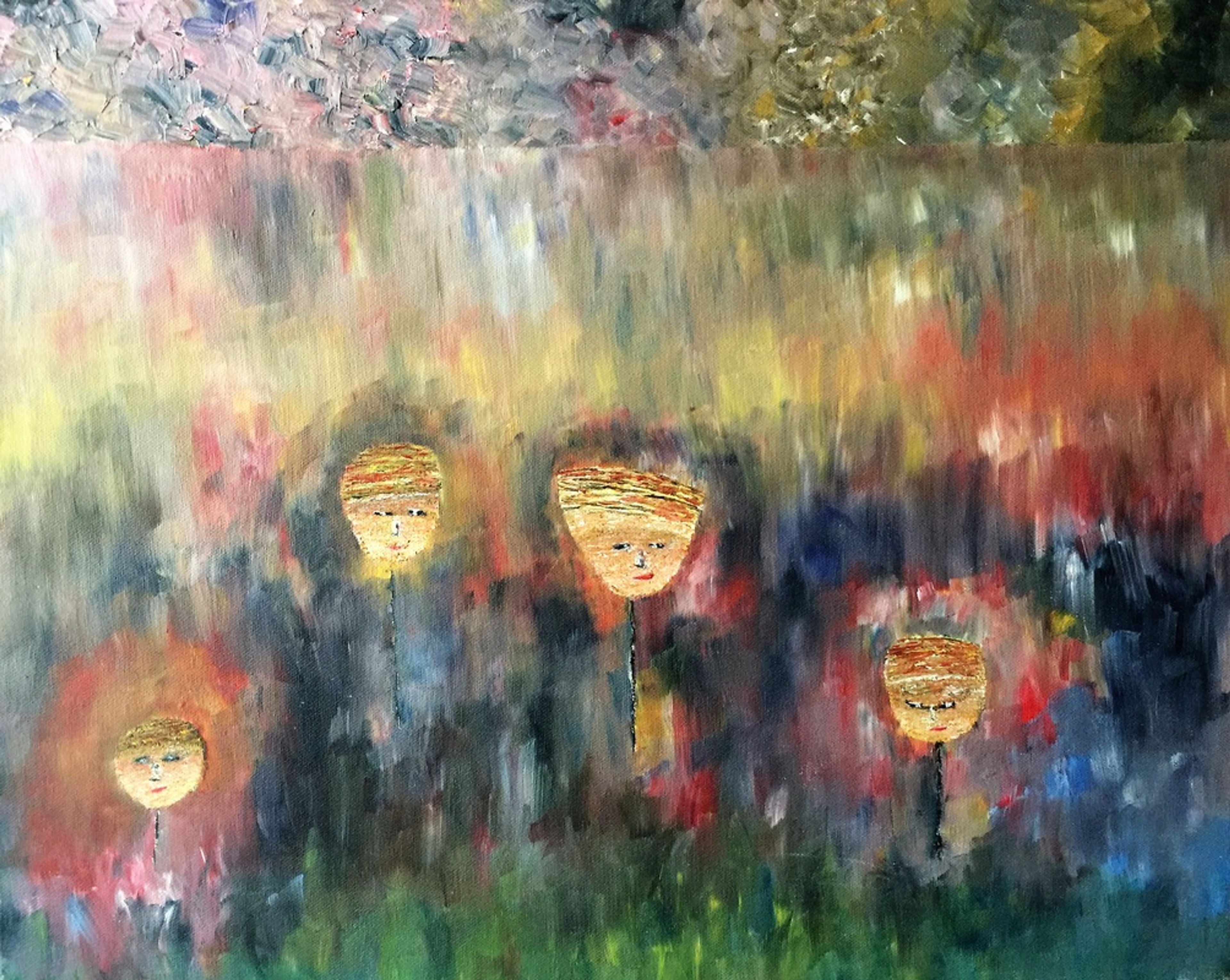 Modern Mingle, Acrylic on canvas
