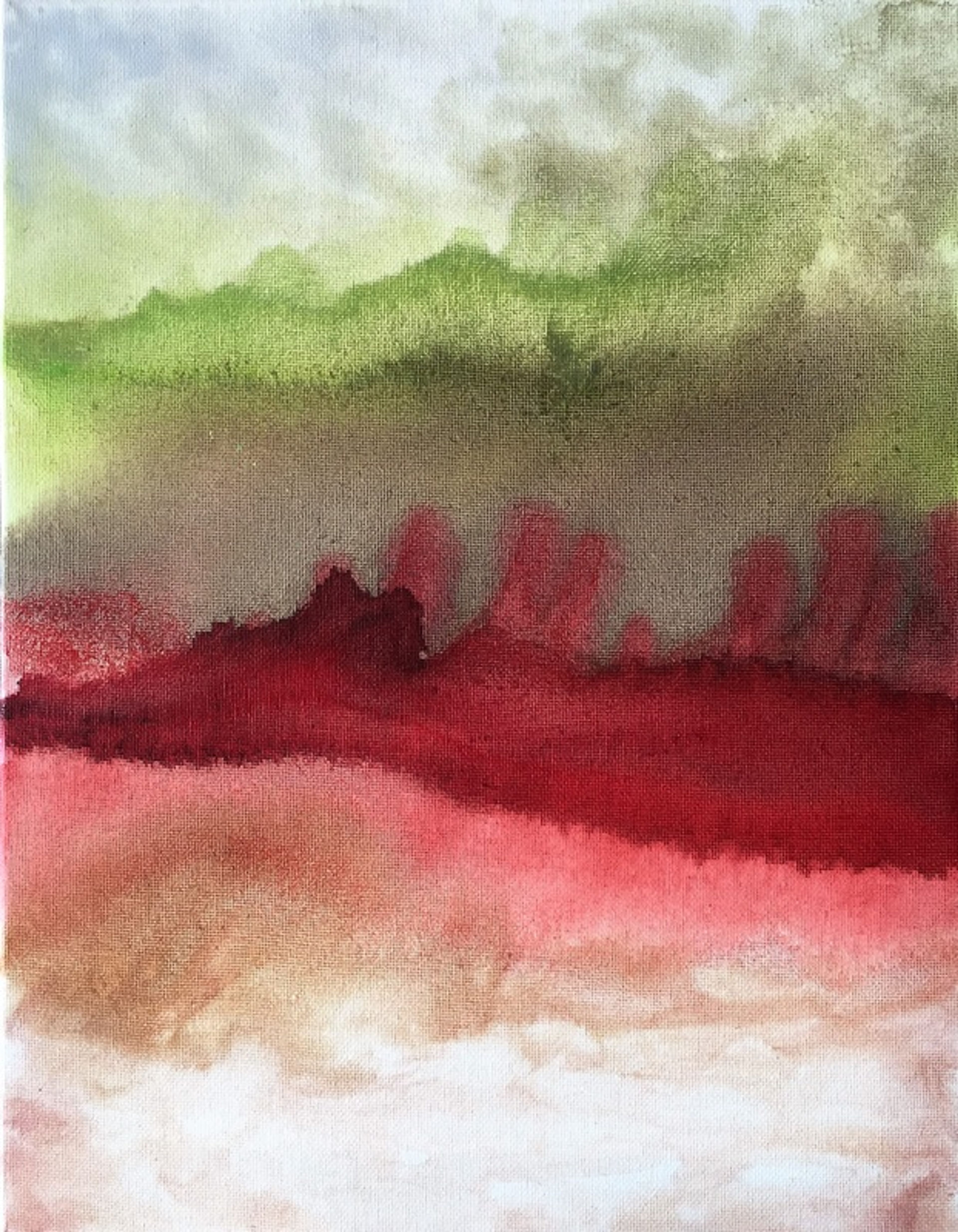 Red Plains, Acrylic on canvas