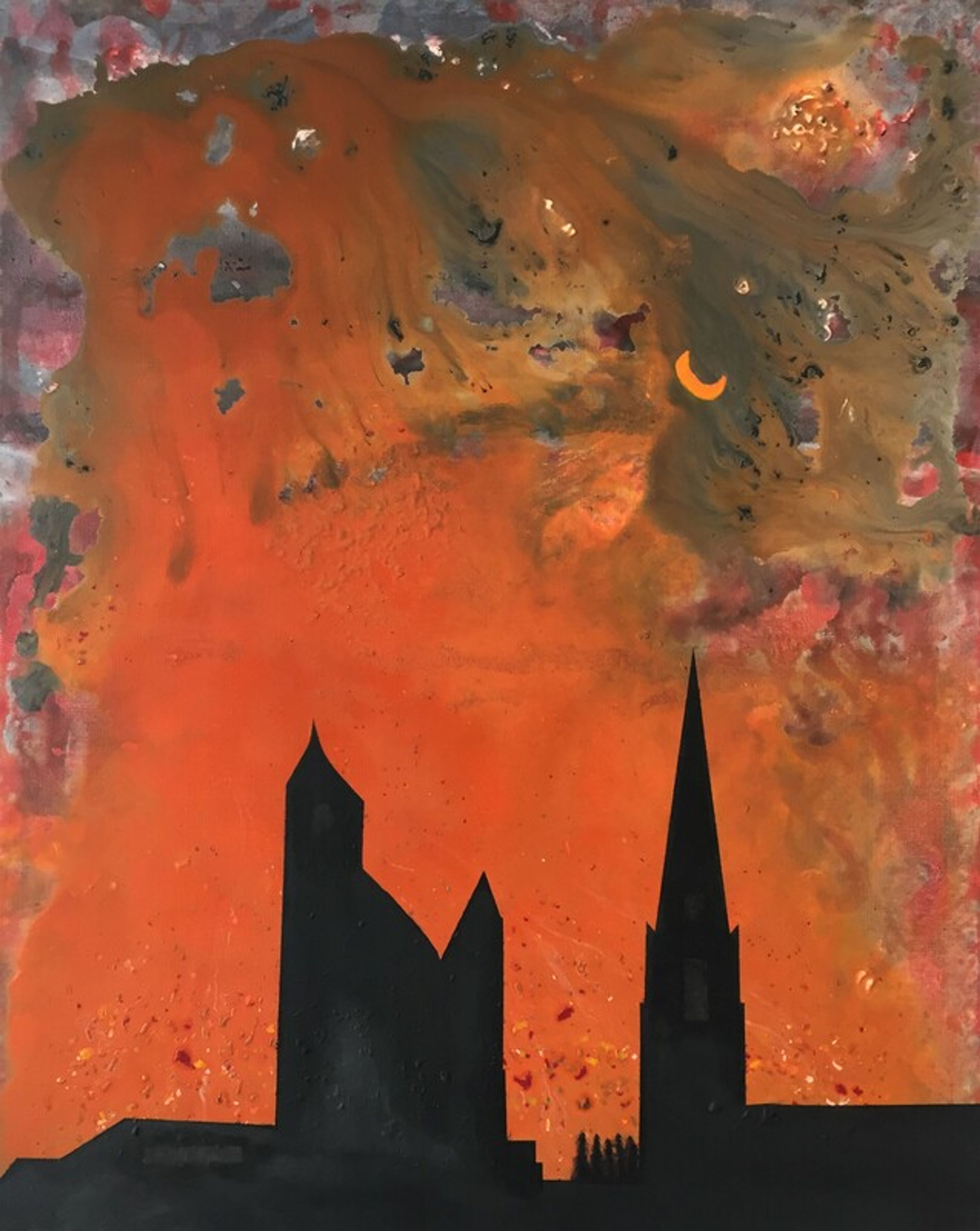 Strange Night, Acrylic on canvas