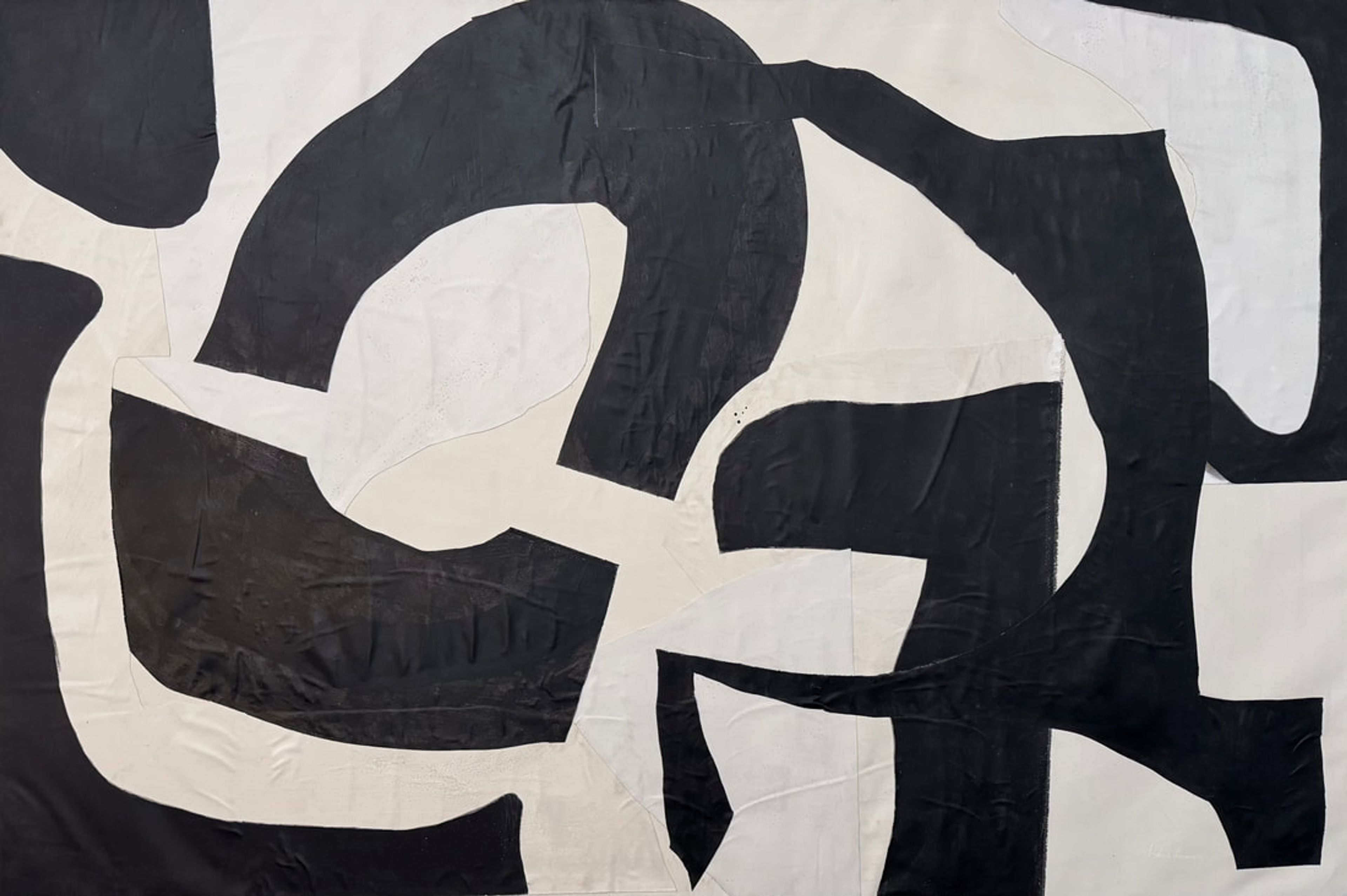 Ink and Ivory, Acrylic on canvas