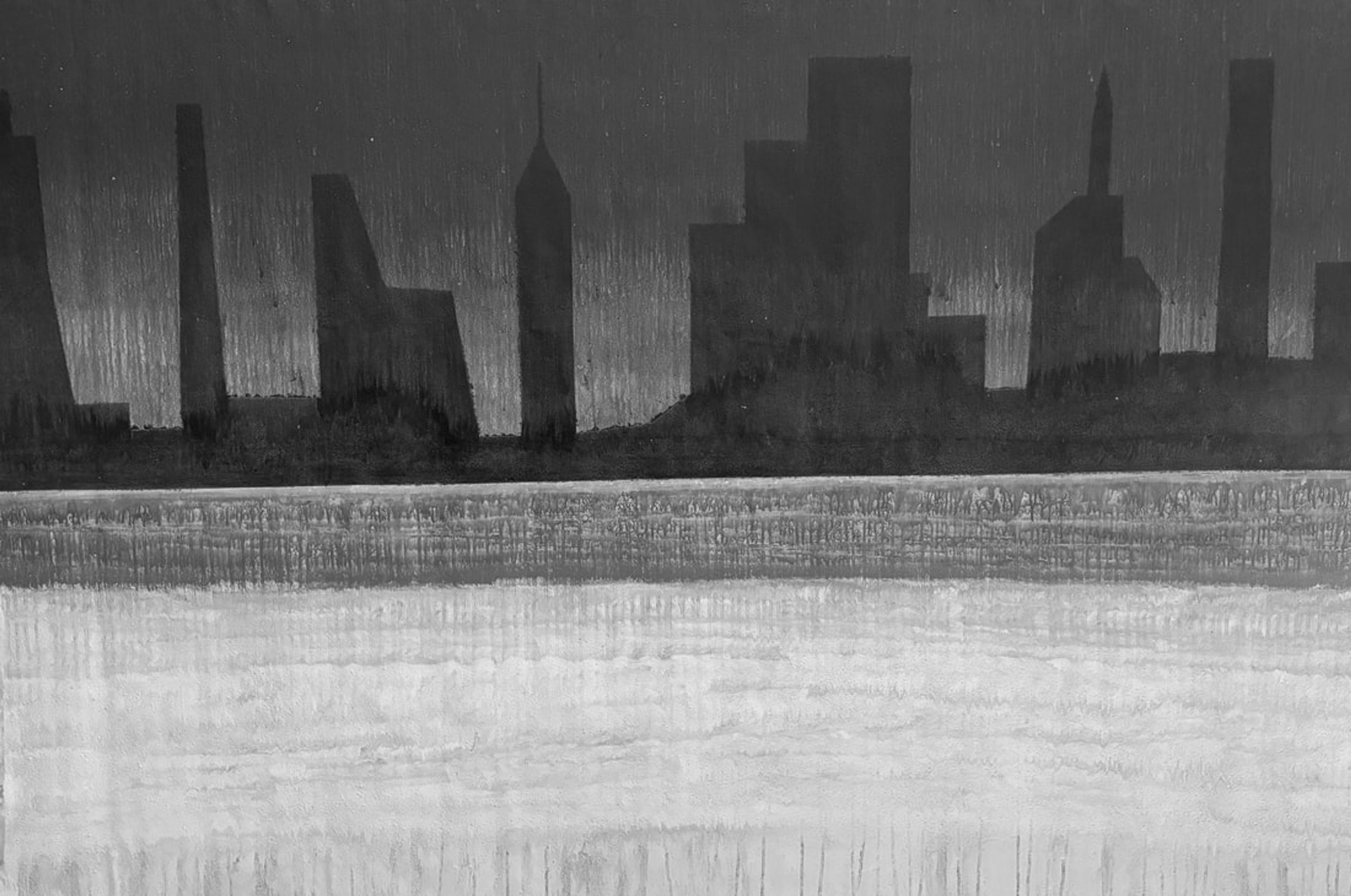 Black City Skyline, Acrylic on canvas