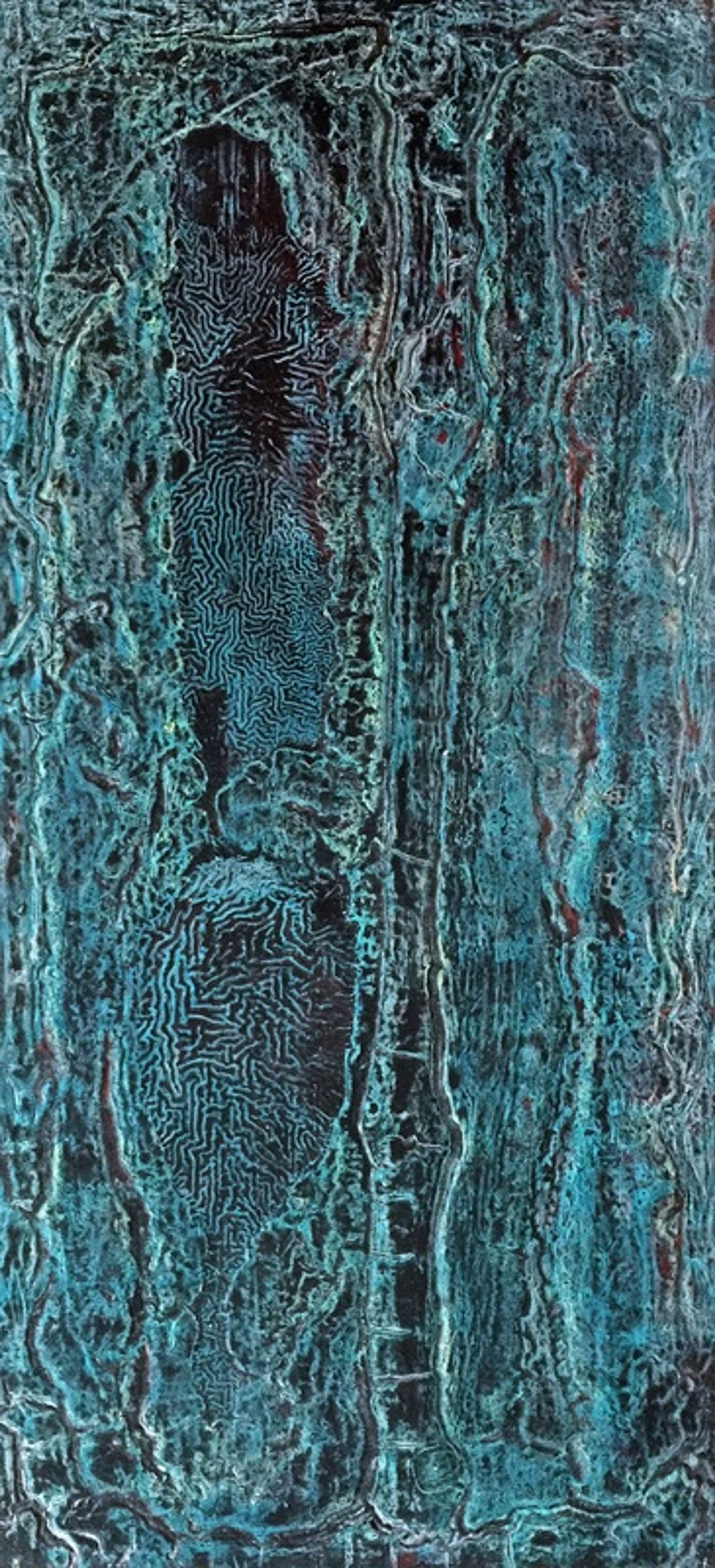 Yangtze River Fossil, Acrylic on wood board