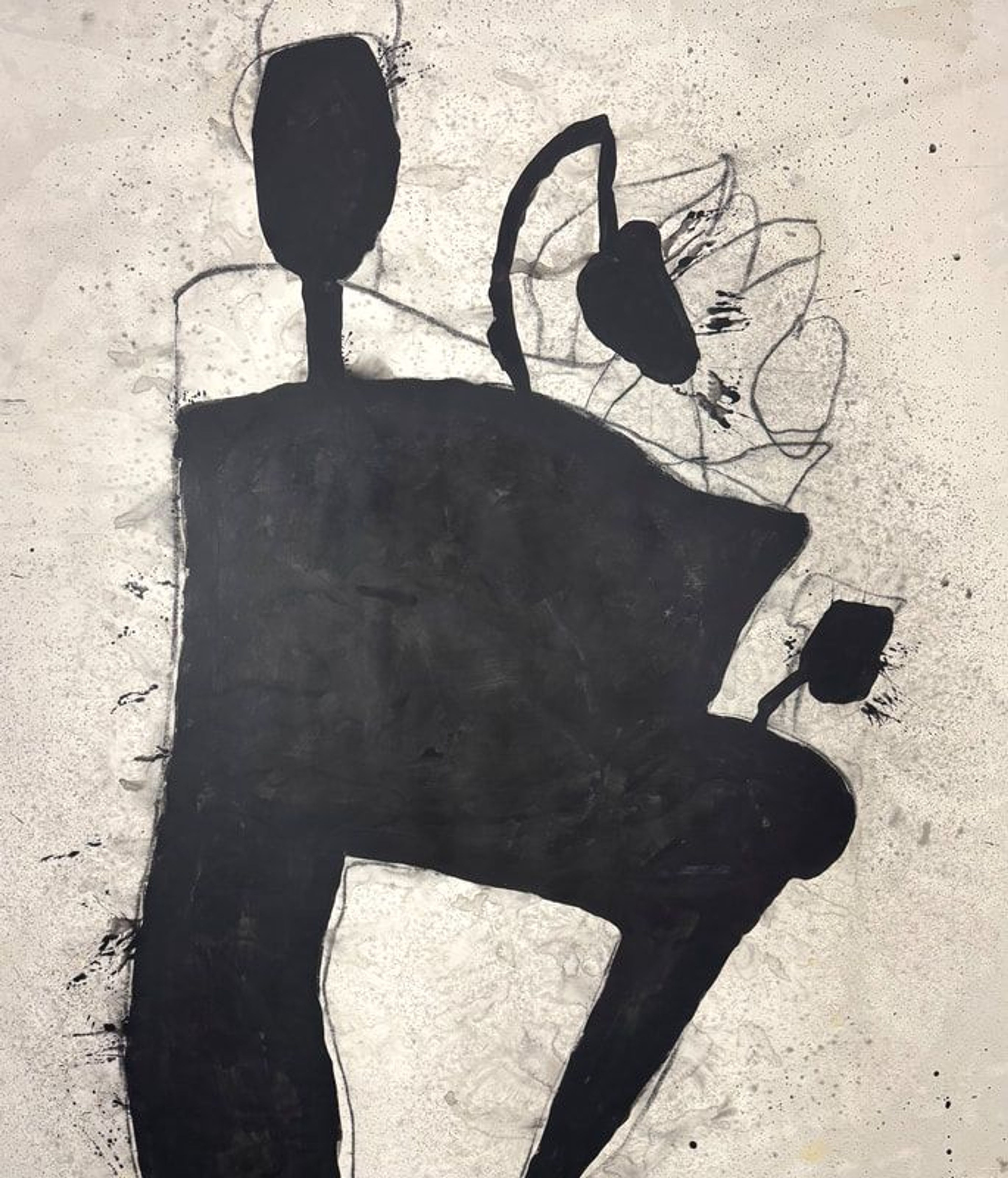 Reach In, Acrylic and pastel on canvas
