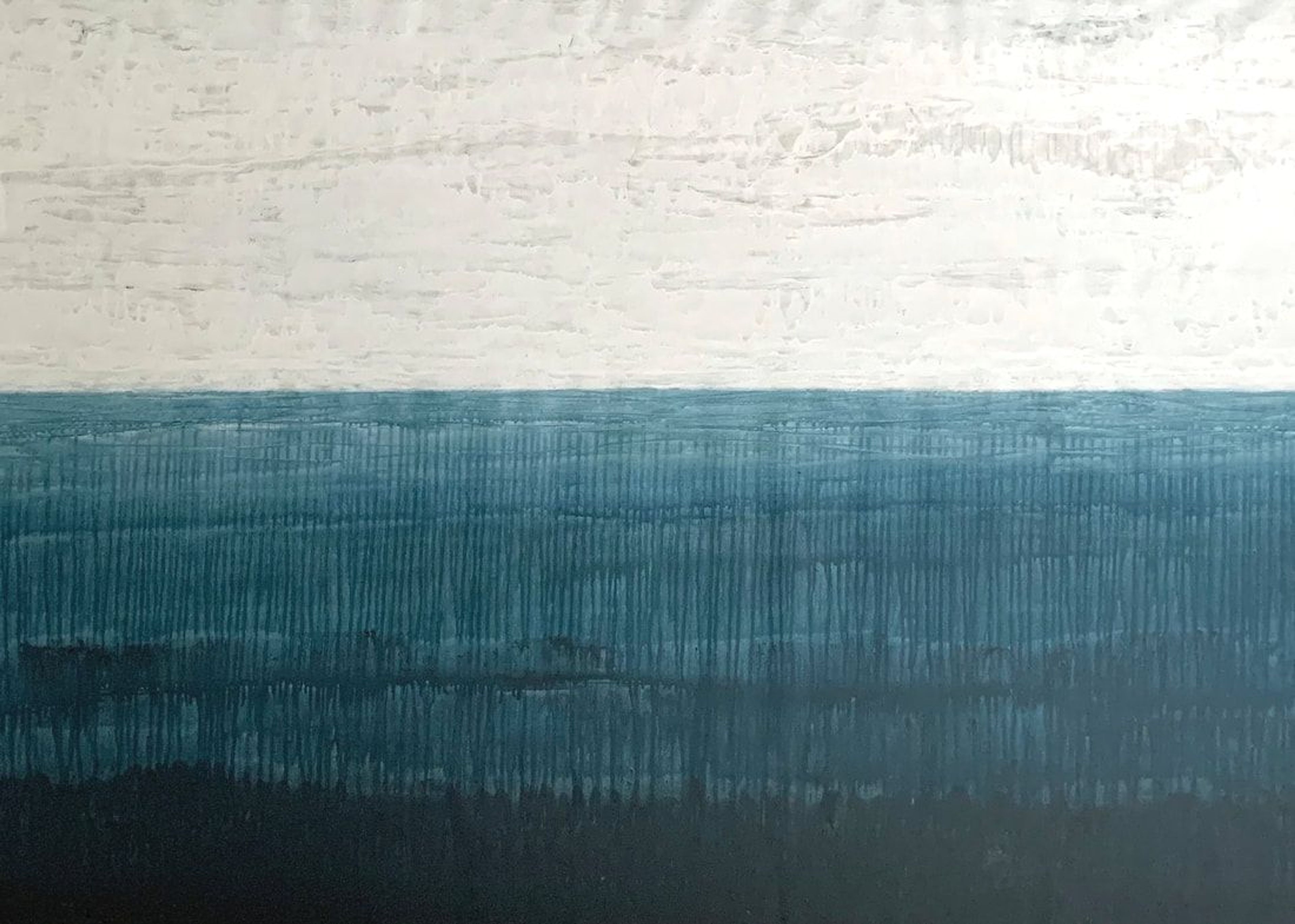 White and Blue Horizon, Acrylic on canvas