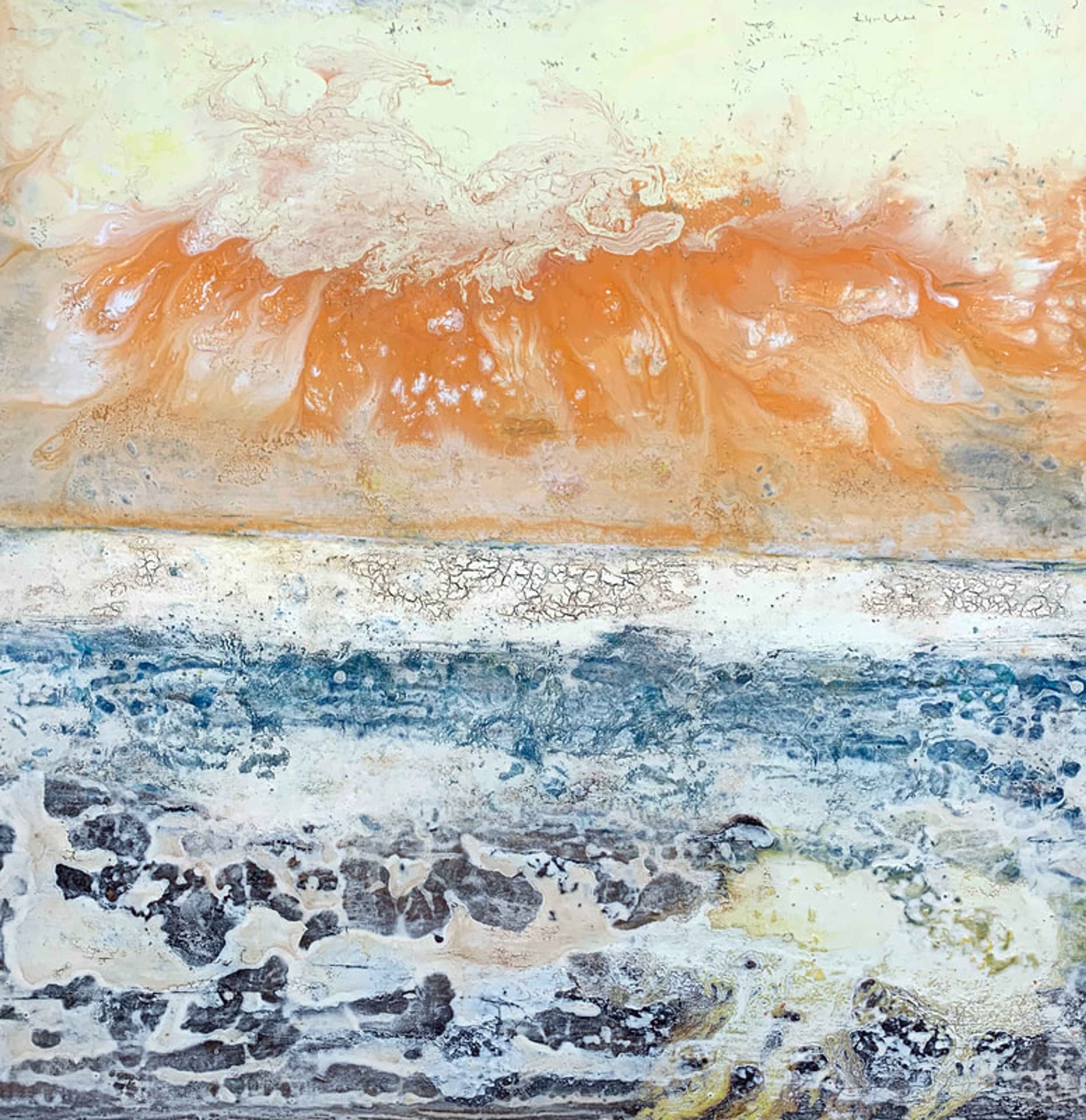Apricot Clouds, Acrylic on canvas