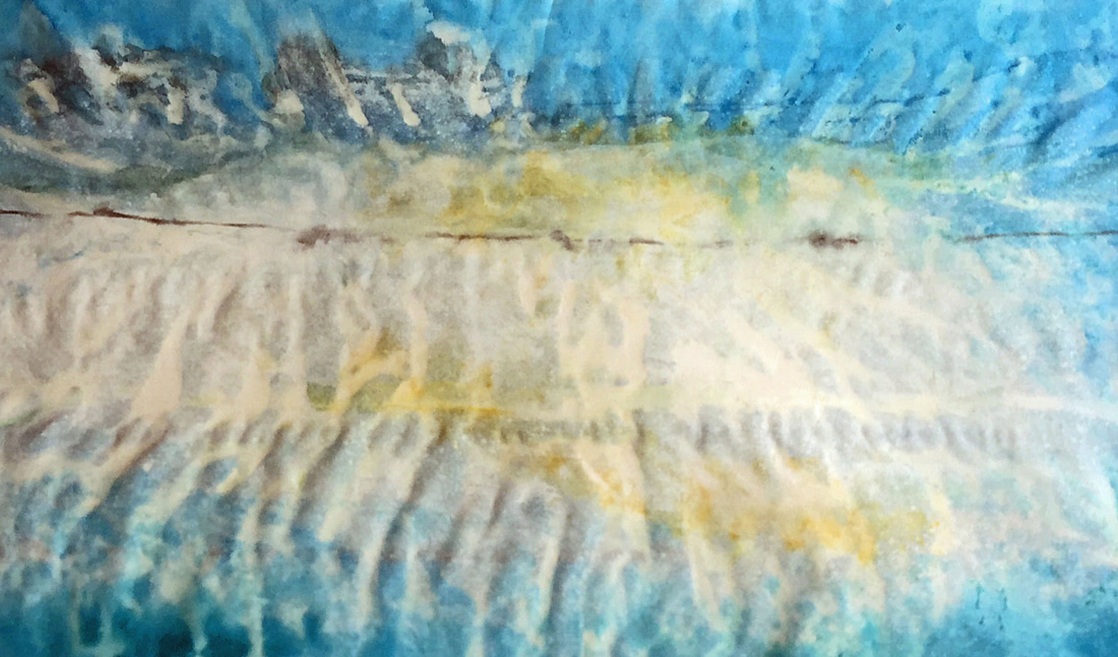 Blue Sky, White Clouds, Acrylic on canvas, unstretched