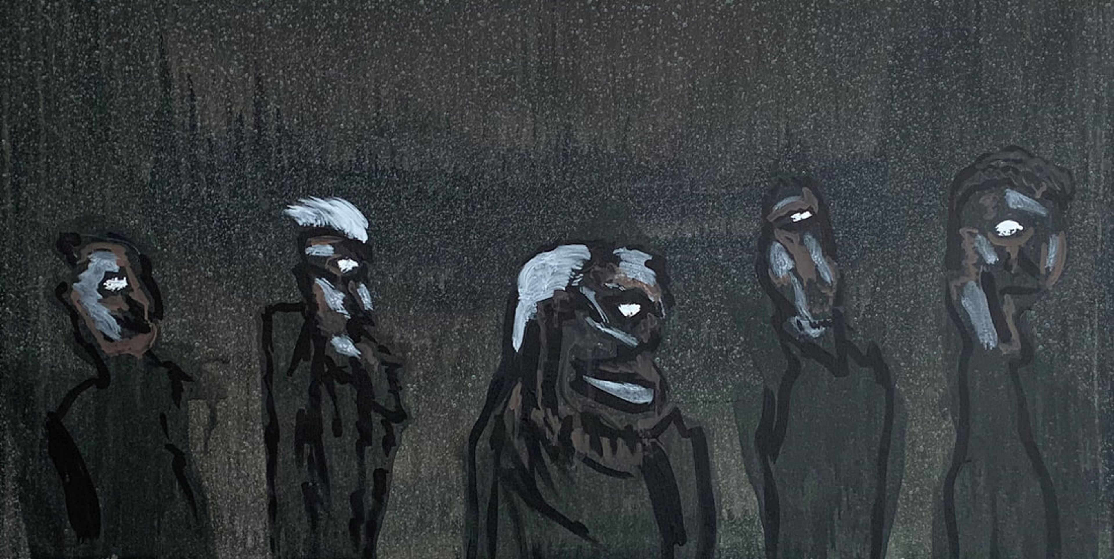 Reexamine, Acrylic on canvas, unstretched