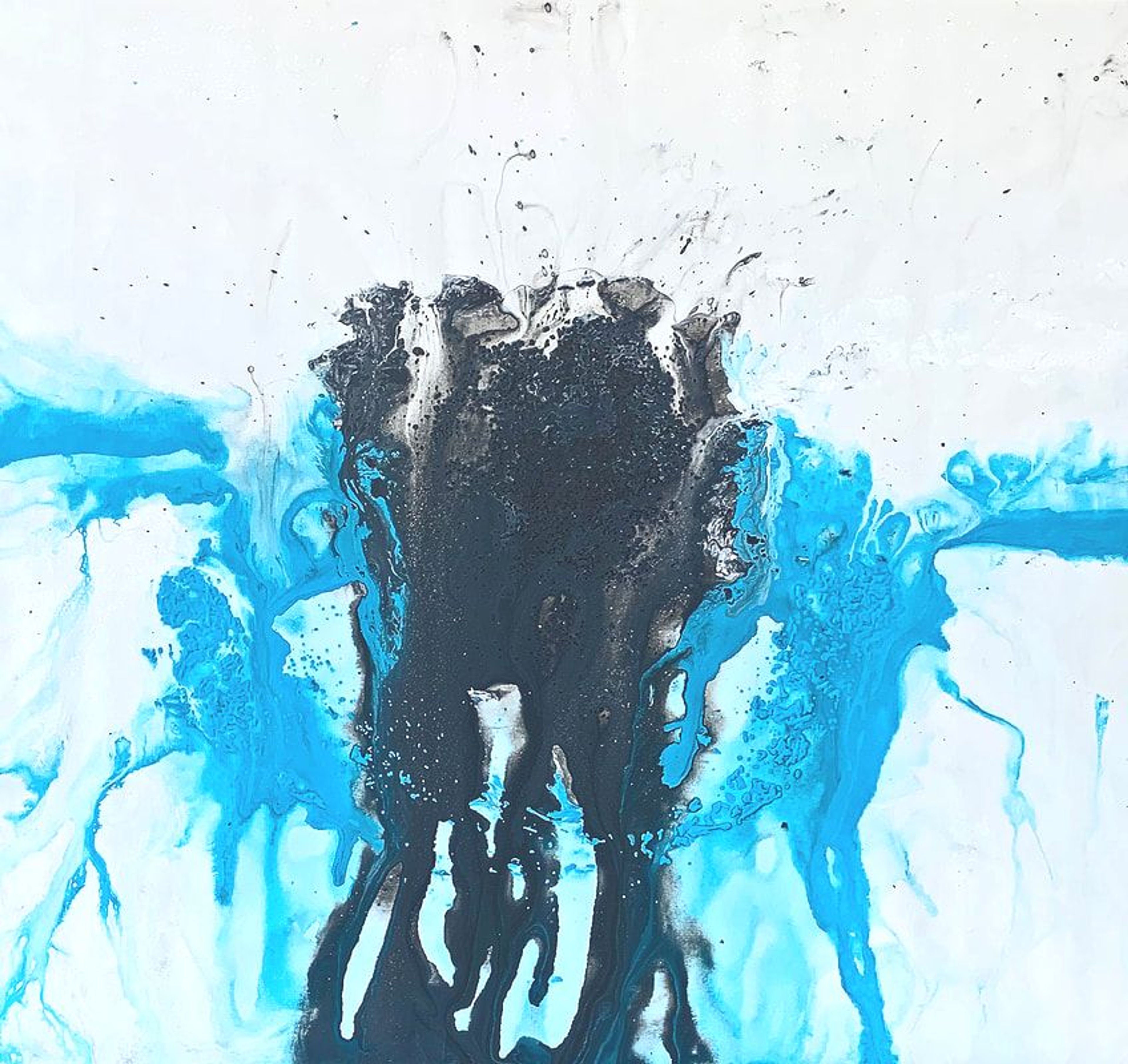 Graphite Formed, Acrylic on canvas