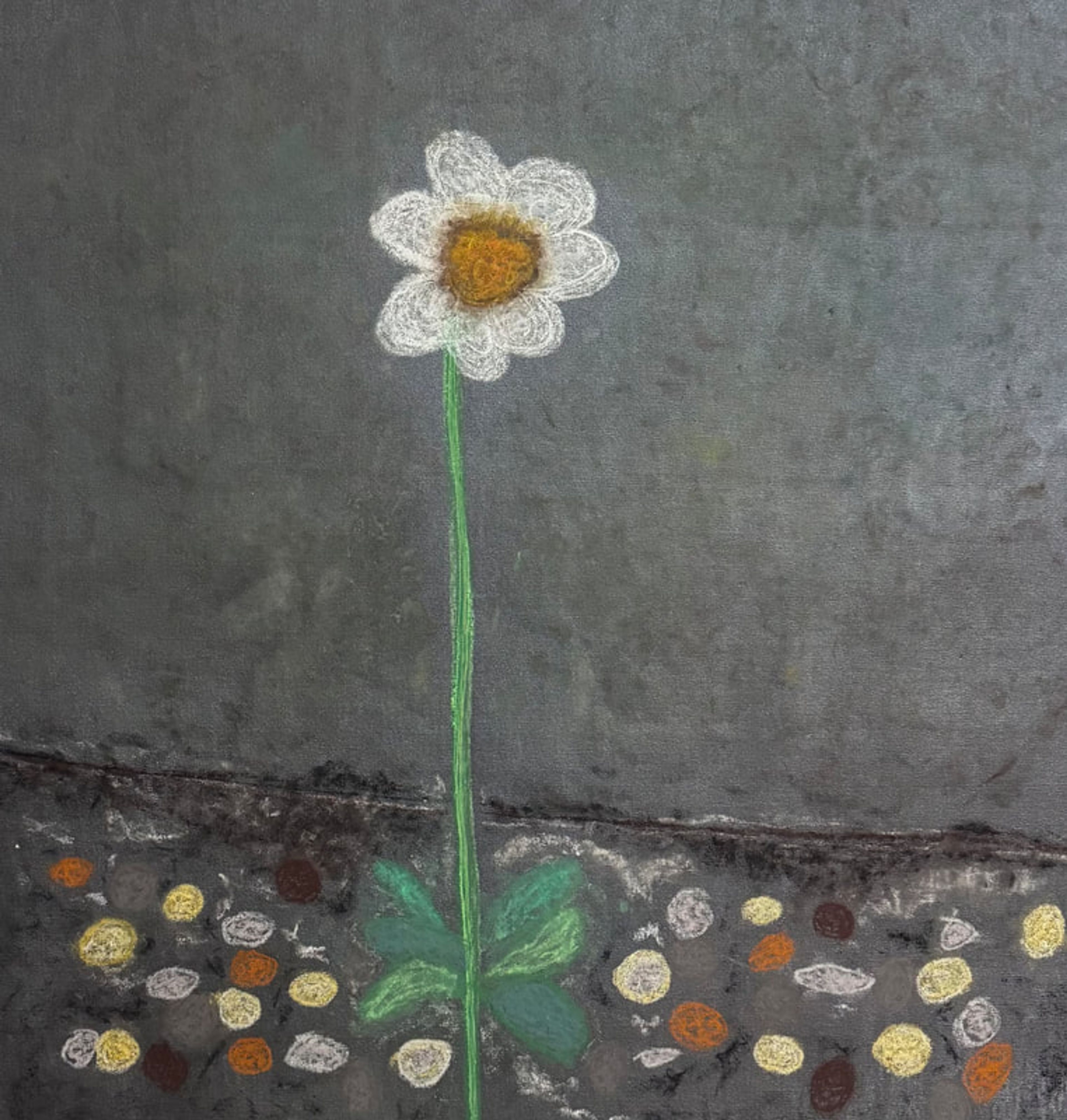 Dazy Day, Mixed media on canvas