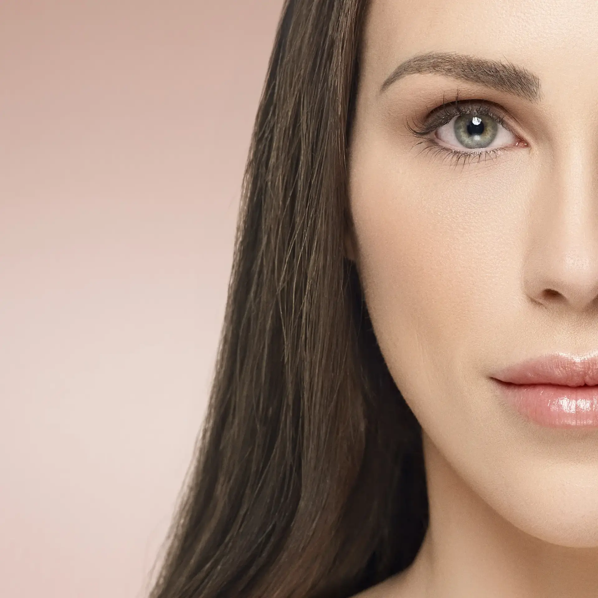 The right side of a woman's face