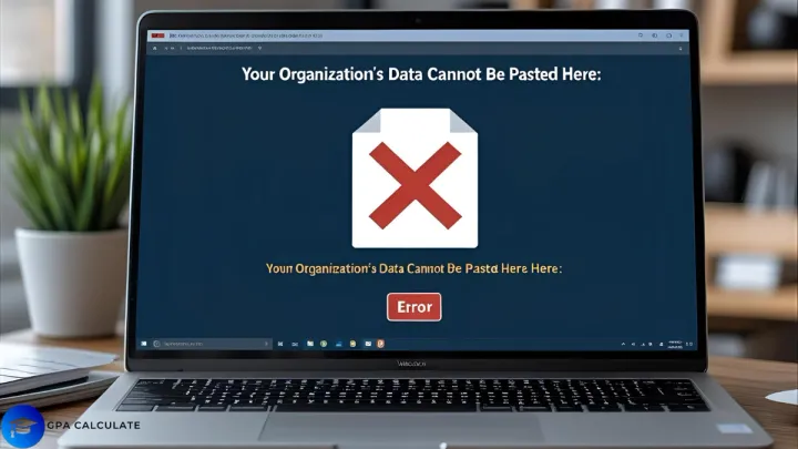 Your Organization's Data Cannot Be Pasted Here: Error