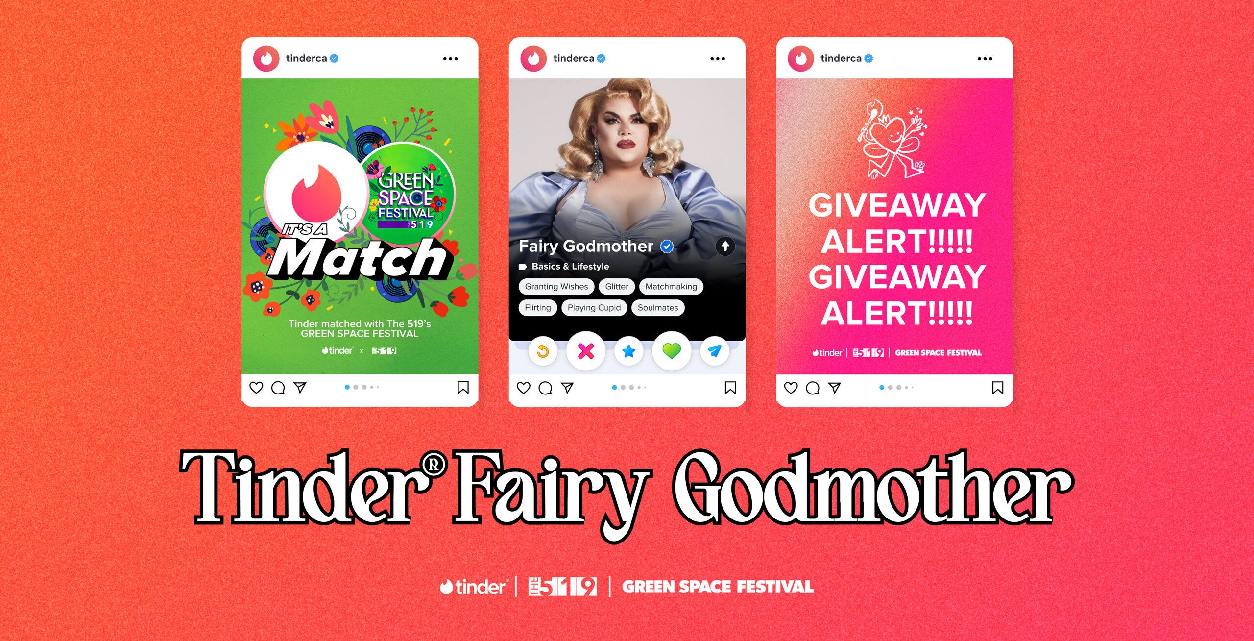 drag queen at tinder pride