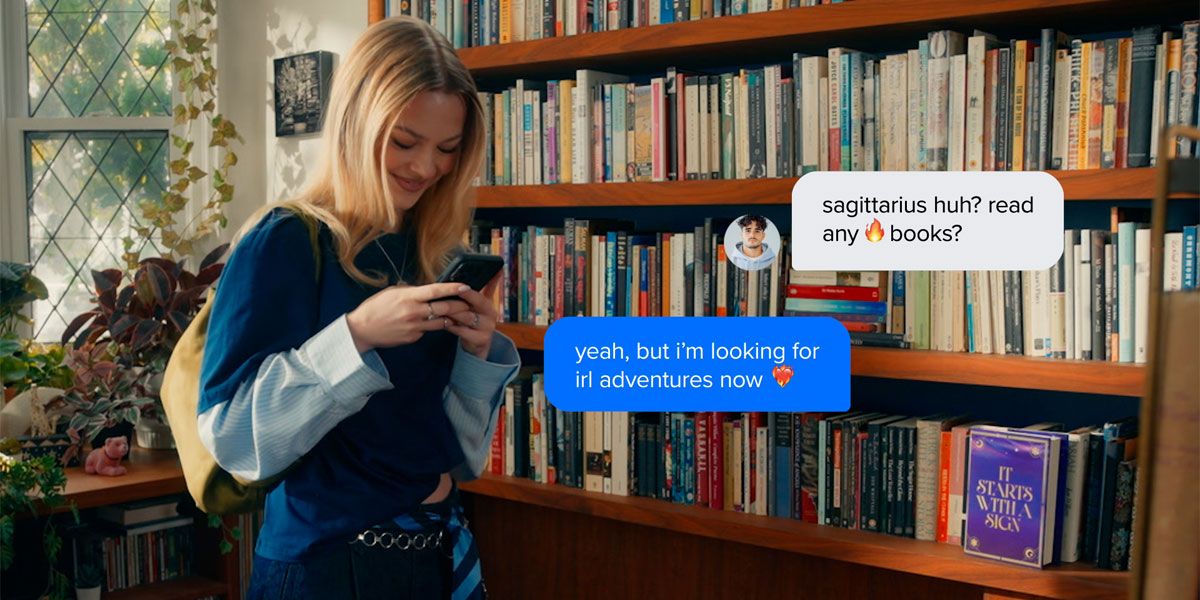 Girl sending messages