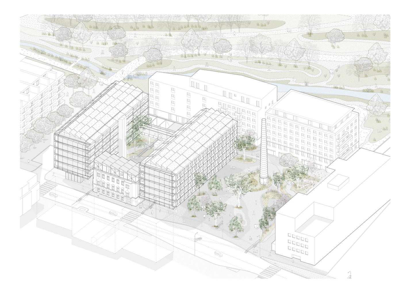 New Kuklenky, Square and Cooperative Housing 1st Prize