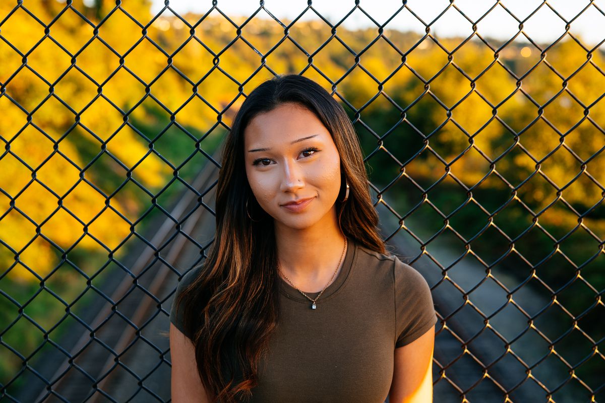 50mm portrait over train tracks