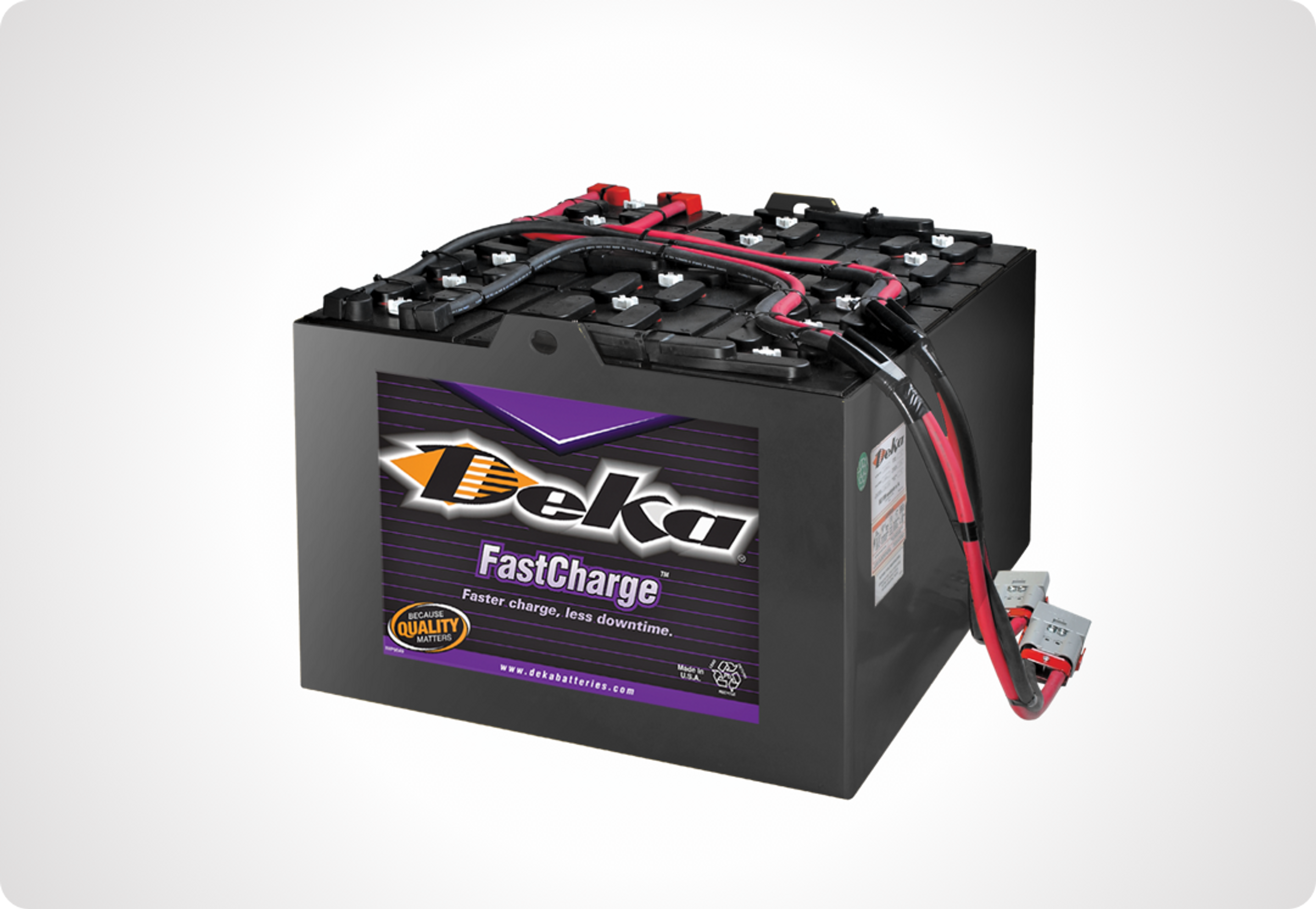 Photo de batteries supérieures de manutention Deka FastCharge de marque East Penn