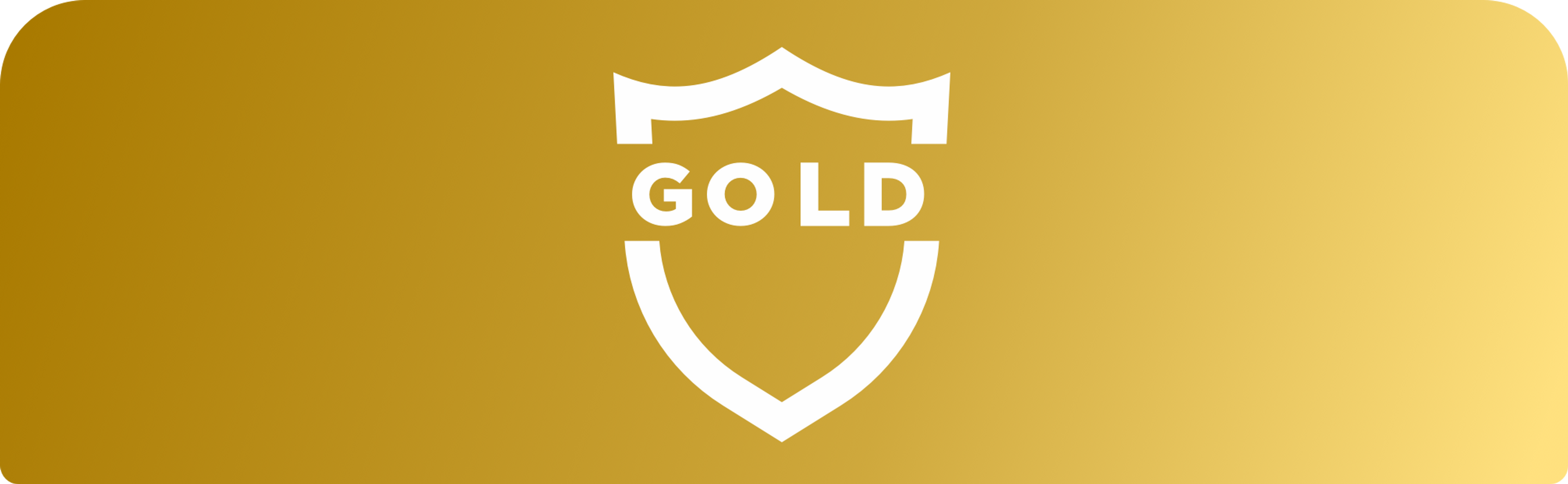 Image au fond doré avec icône blanche de bouclier et le mot « OR » centré en lettres majuscules