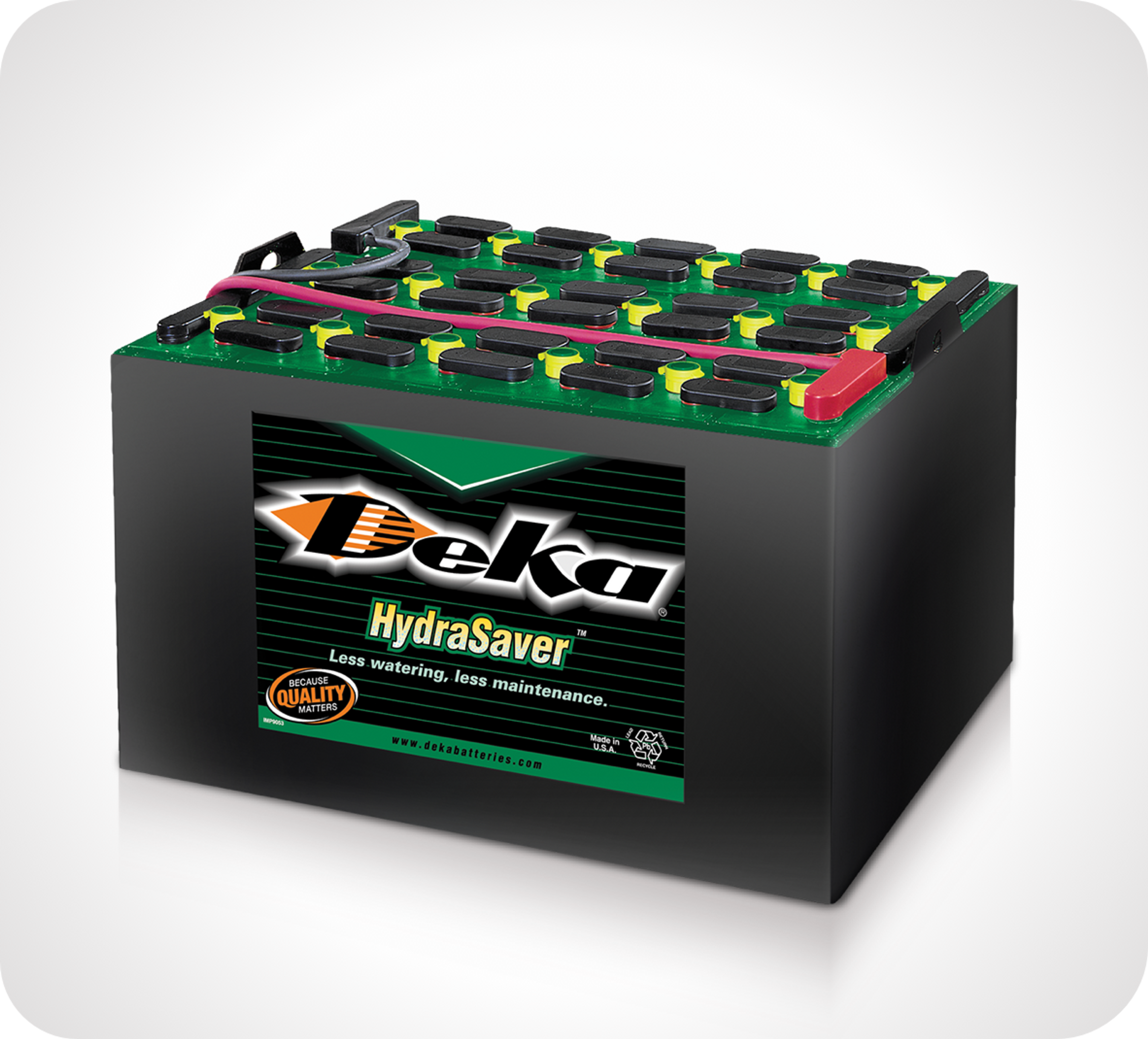 Photo de batteries supérieures de manutention Deka HydraSaver de marque East Penn