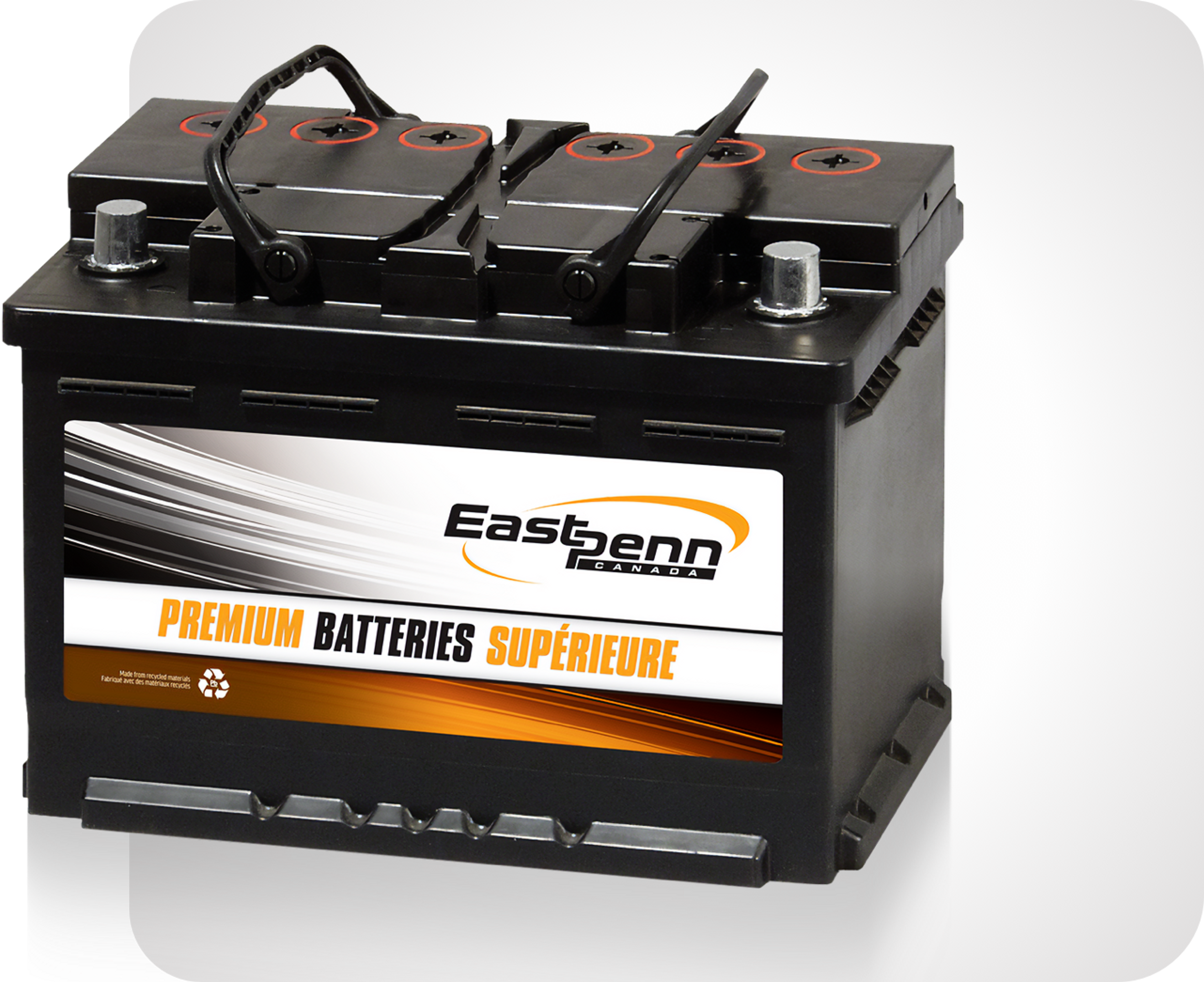 Picture of single East Penn brand premium car starting batteries
