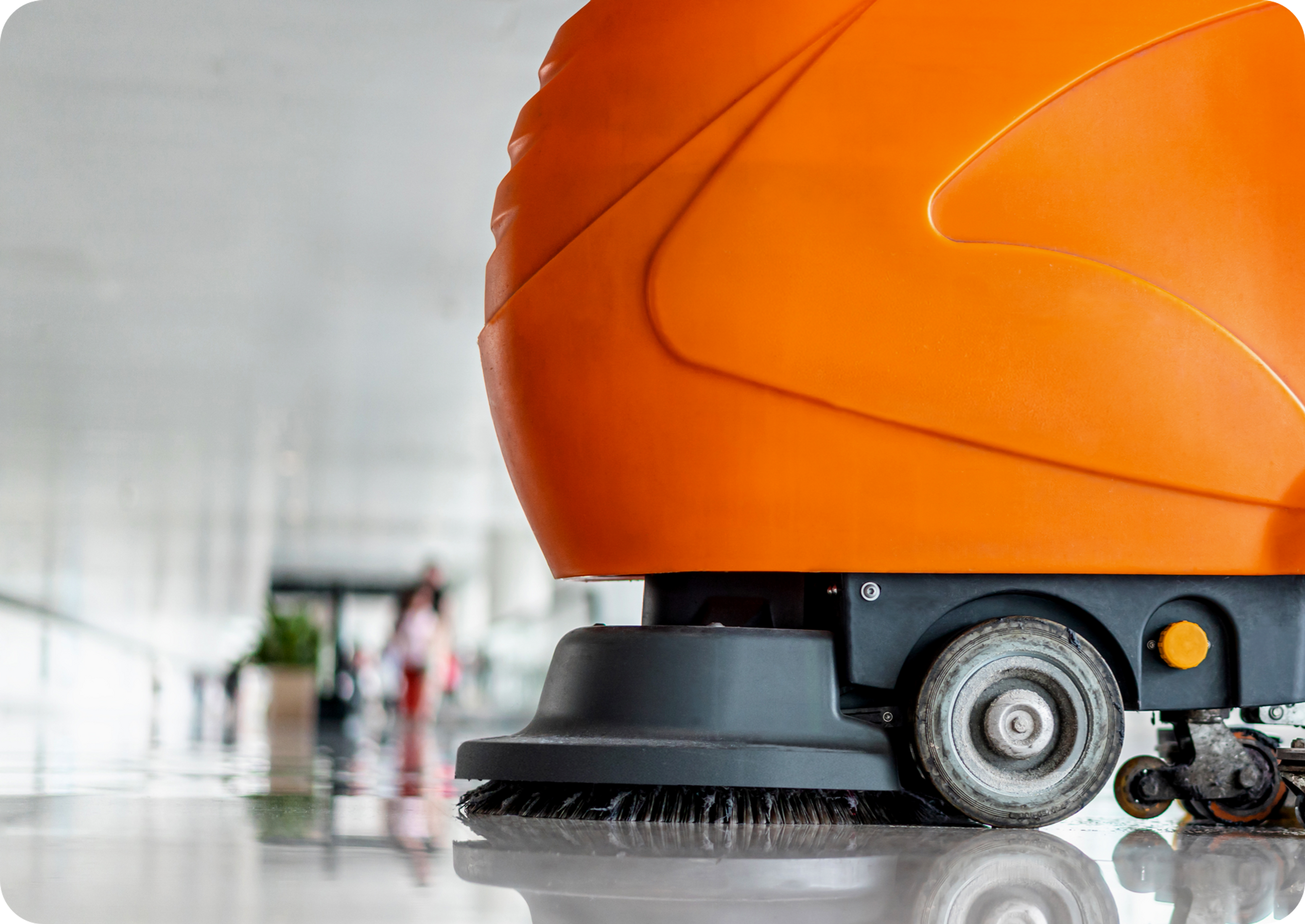 Picture of a floor scrubber sweeper