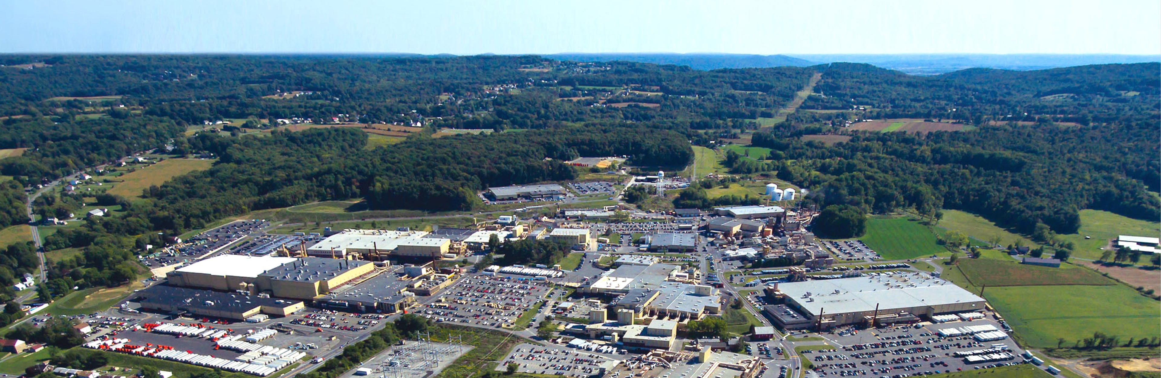 Bird's eye view picture of East Penn manufacturing facility