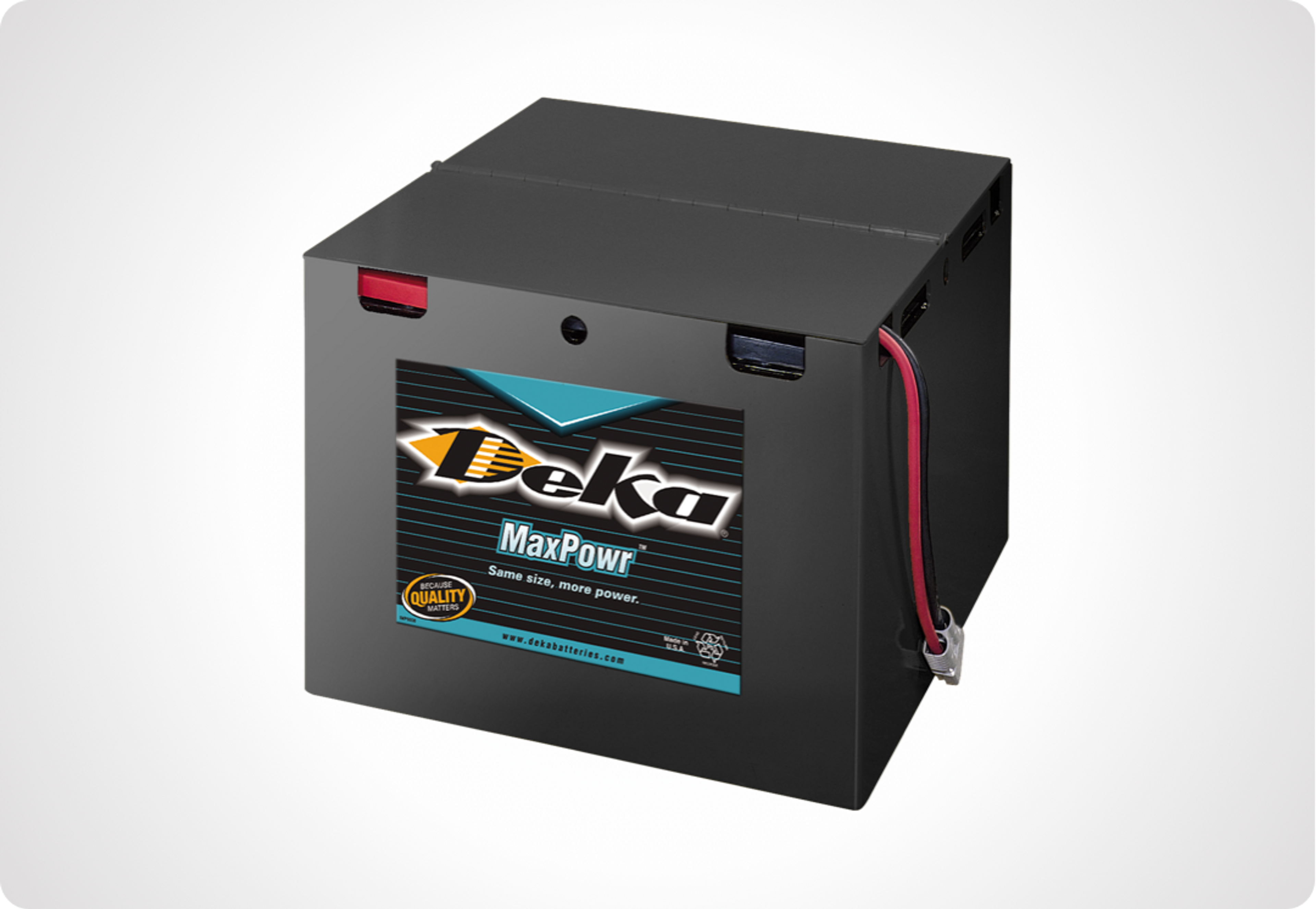Picture of single East Penn brand premium Deka MaxPowr Material Handling Batteries 