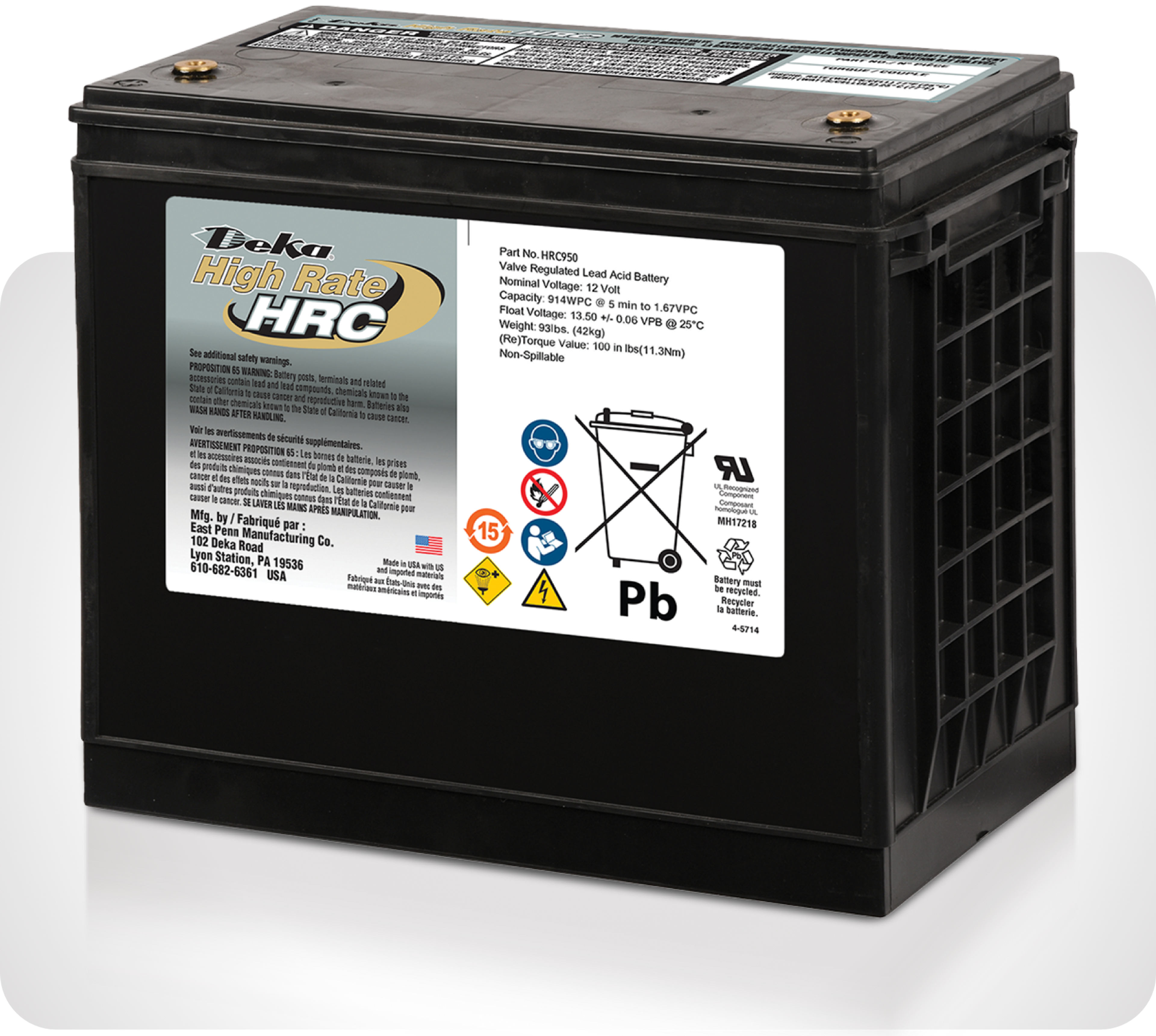 Picture of Deka High Rate HRC battery