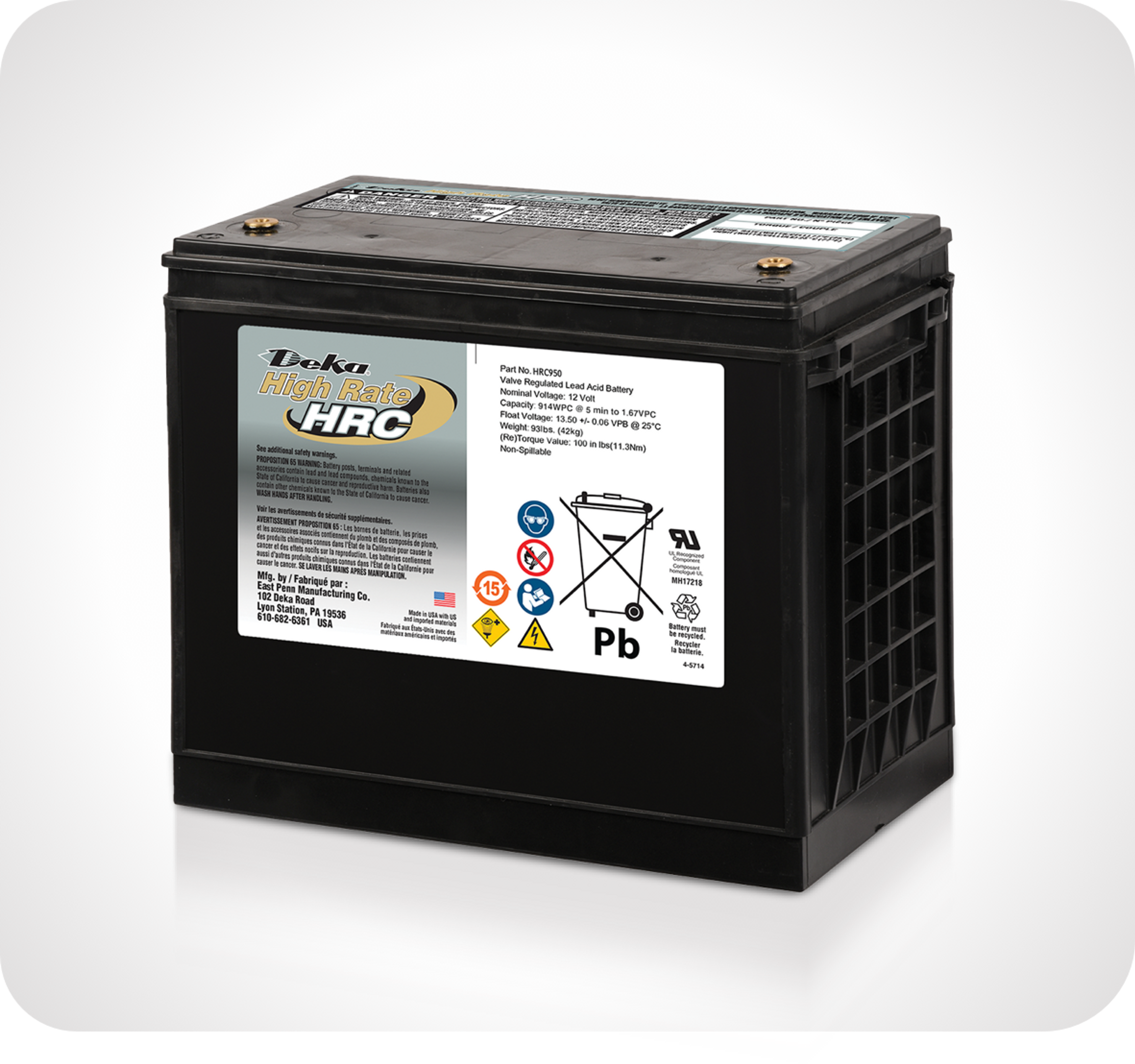 Picture of Deka High Rate HRC battery